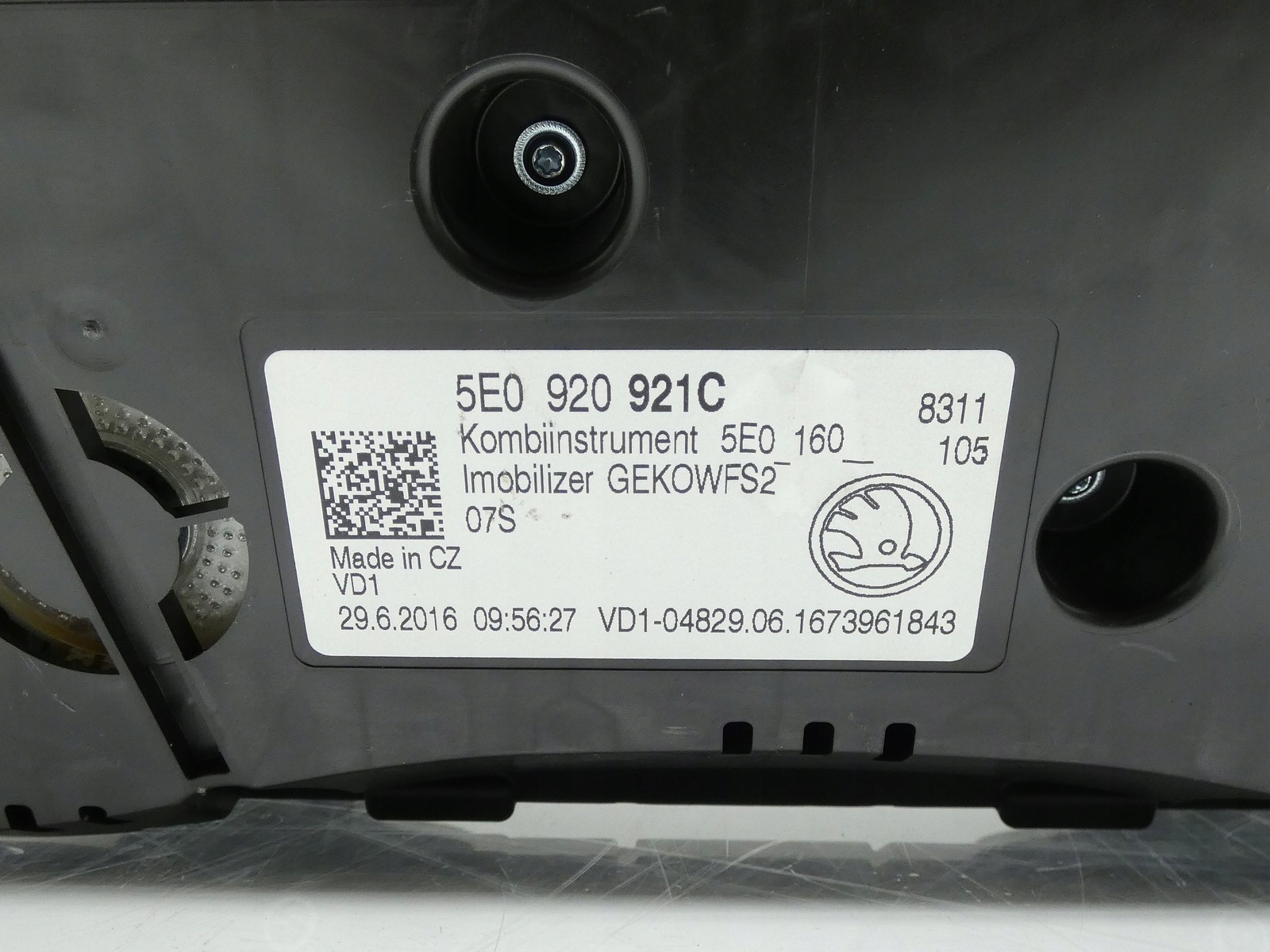 dials dials display SKODA OCTAVIA III 1.6 TDI CXX 5E0920921C UK