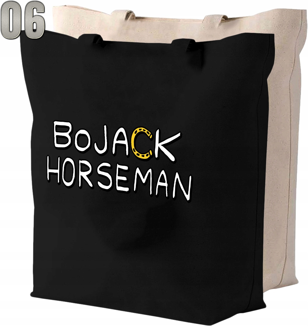 Torba bawełniana BOJACK HORSEMAN + IMIĘ Wysokość 42 cm