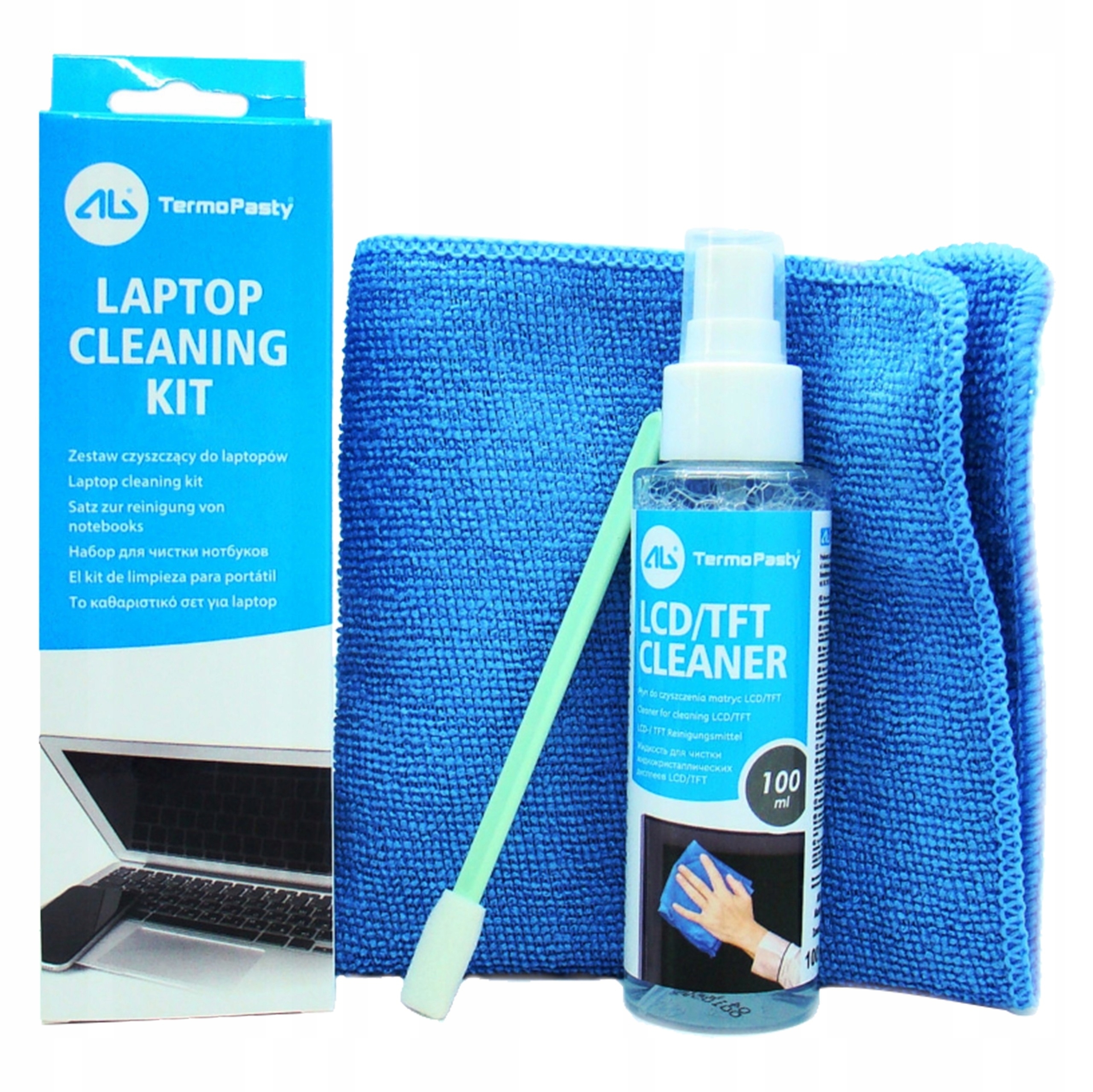 ZESTAW CZYSZCZĄCY LAPTOPÓW PŁYN 100ML MIKROFIBRA