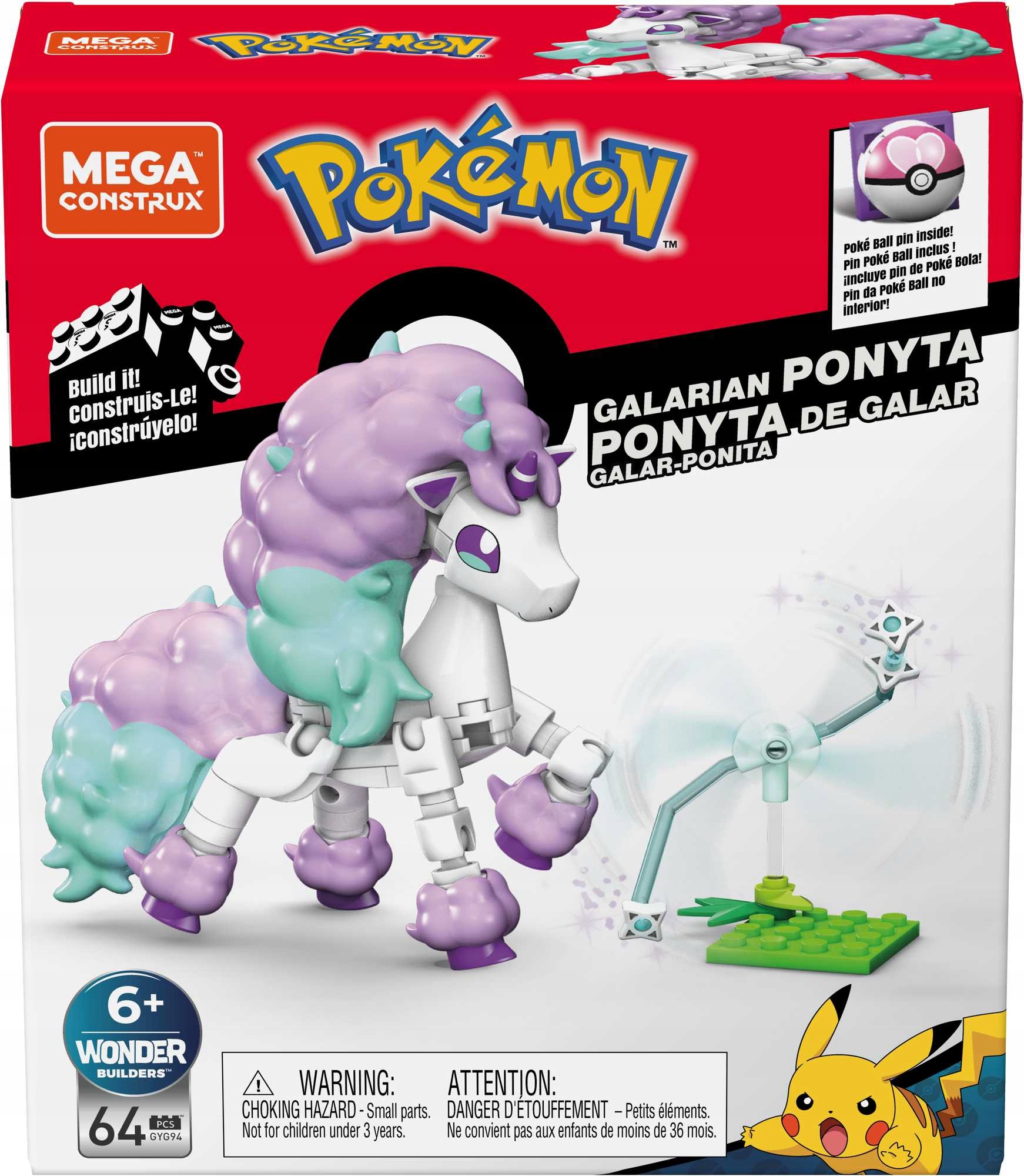 Construx Pokémon Galarian Ponyta Figurka Klocki Mattel 70 el.