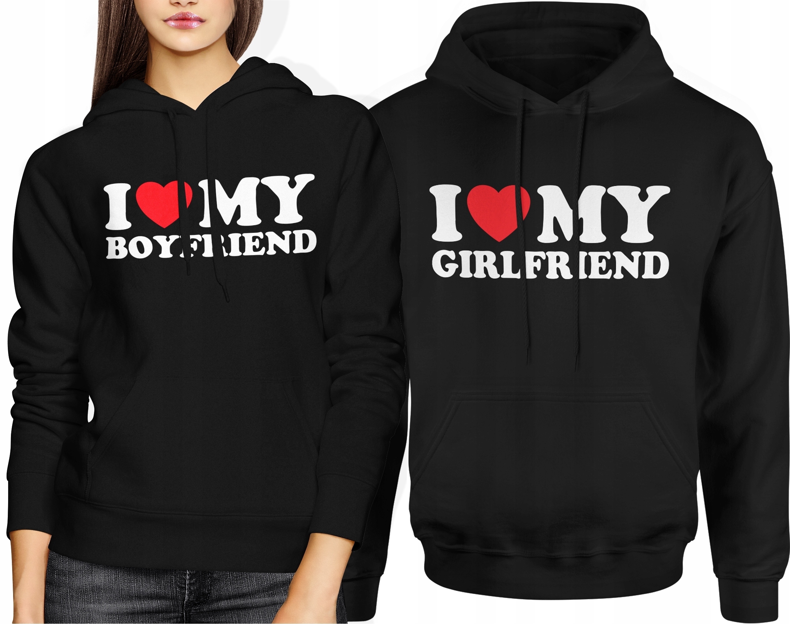 Mikiny Pro Páry Dárek K Valentýnu I Love My Boyfriend Girlfriend Hot XL