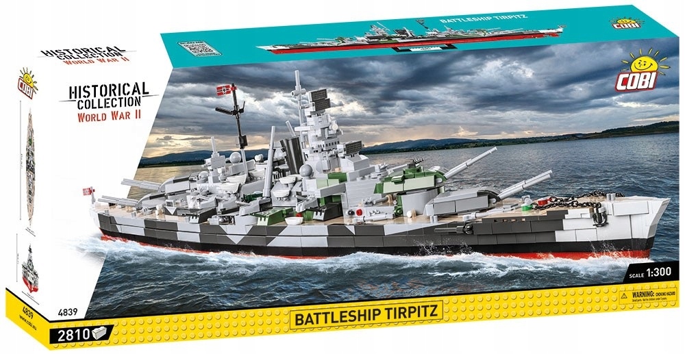 klocki Cobi 4839 Tirpitz Niemiecki Pancernik z okresu II Wś Duży Zestaw