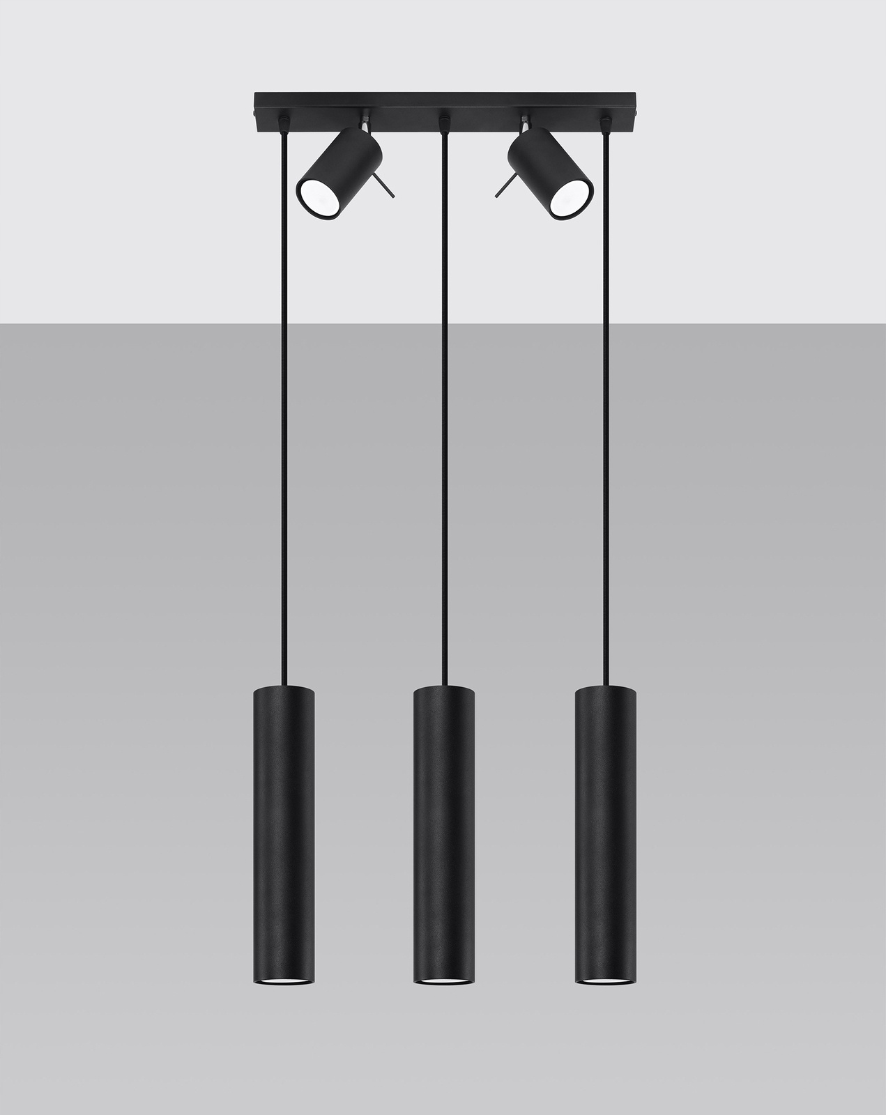 Závěsná lampa Ring 3 černá