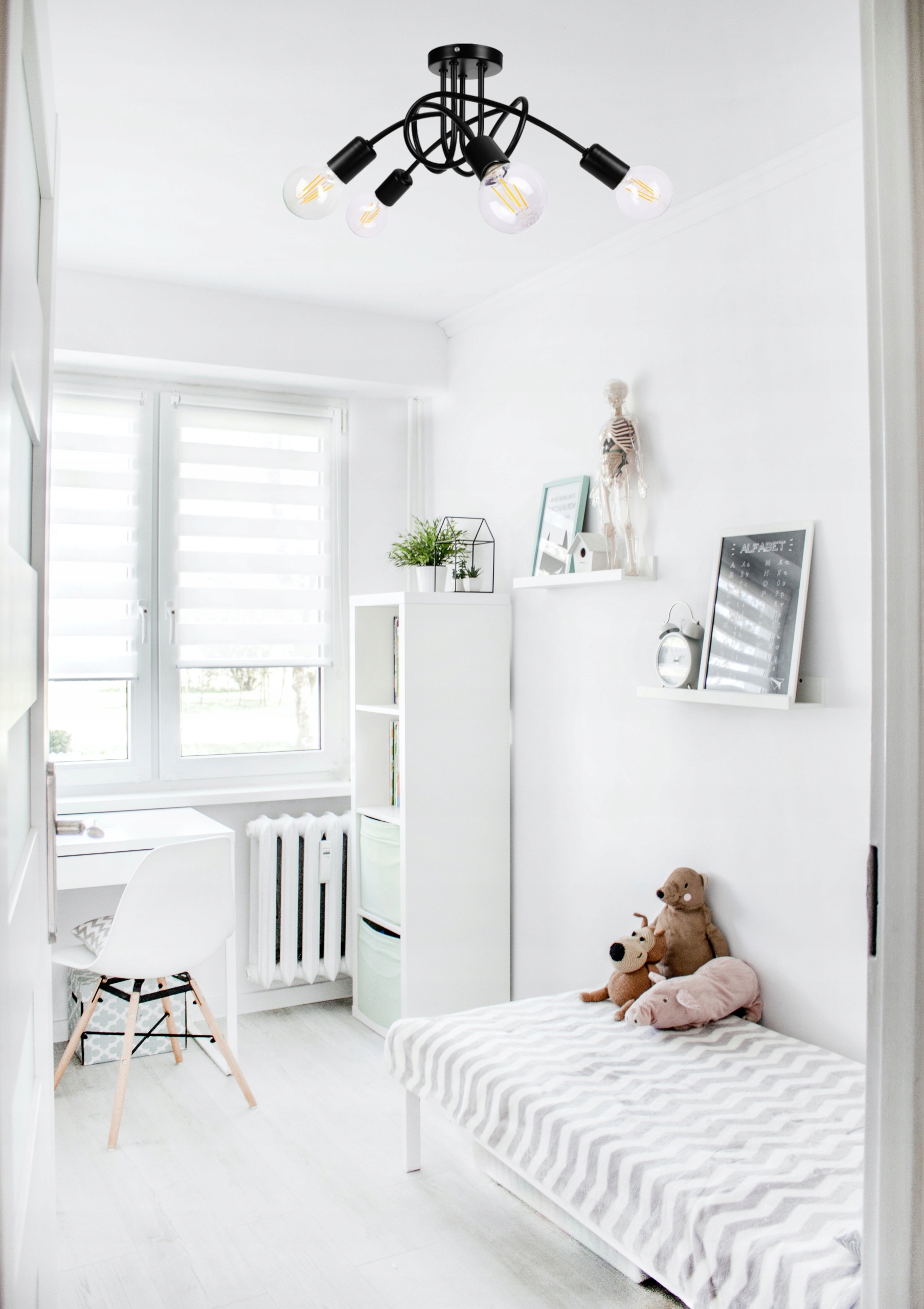 LAMPA WISZĄCA SUFITOWA ZAWIJANA LOFT 4xE27 Marka Berge