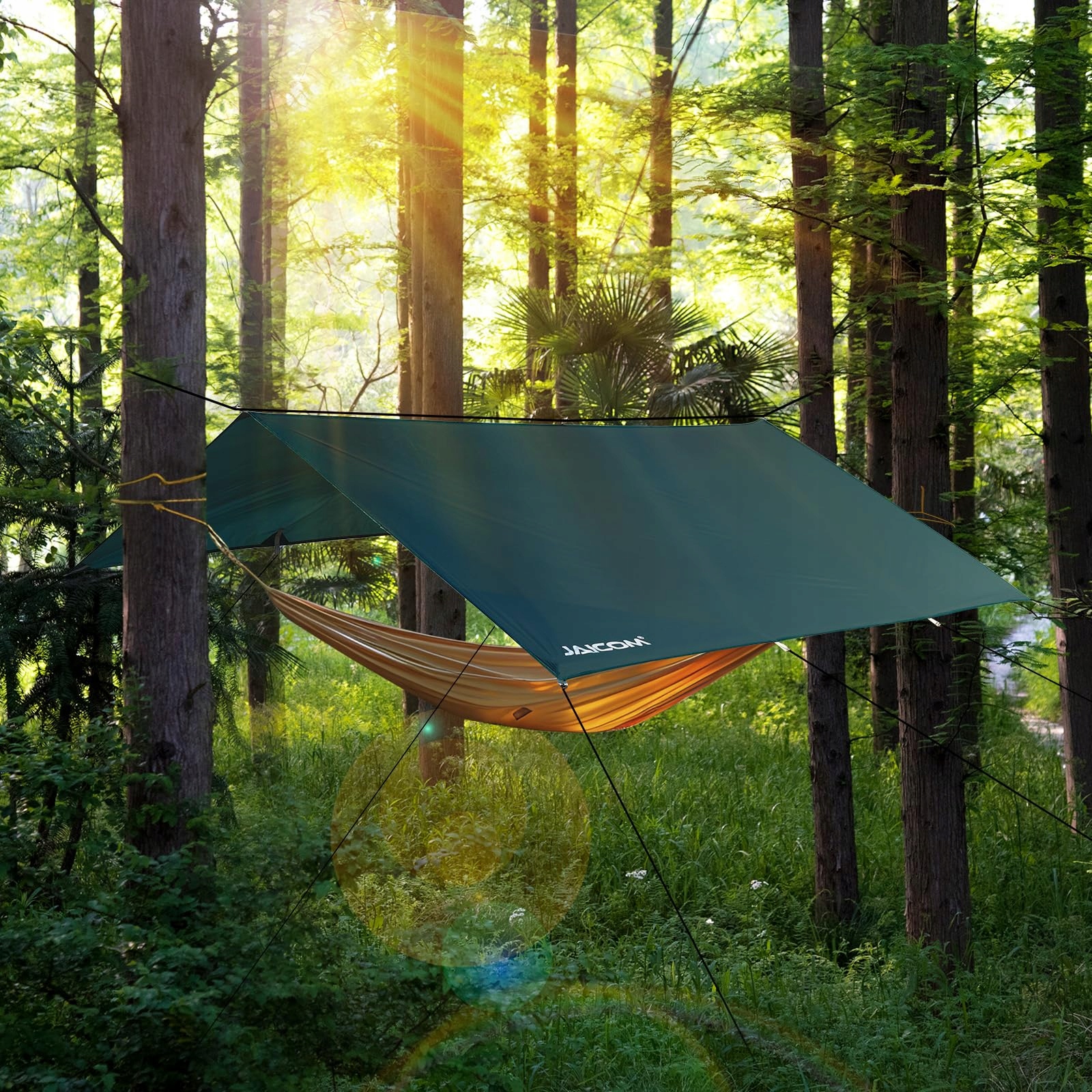 JAICOM Tarp Wodoodporny 3x3M Lekki Namiot UV Ochrona Do Biwakowania — miniatura 6