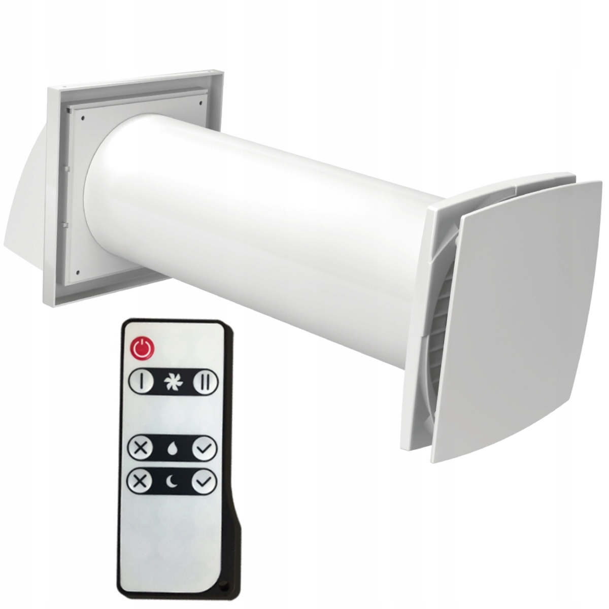 Ventika Solo 125+ 2-rýchlostný Rekuperátor Higrometr Pilot Ø125 50 m³/h Tichý