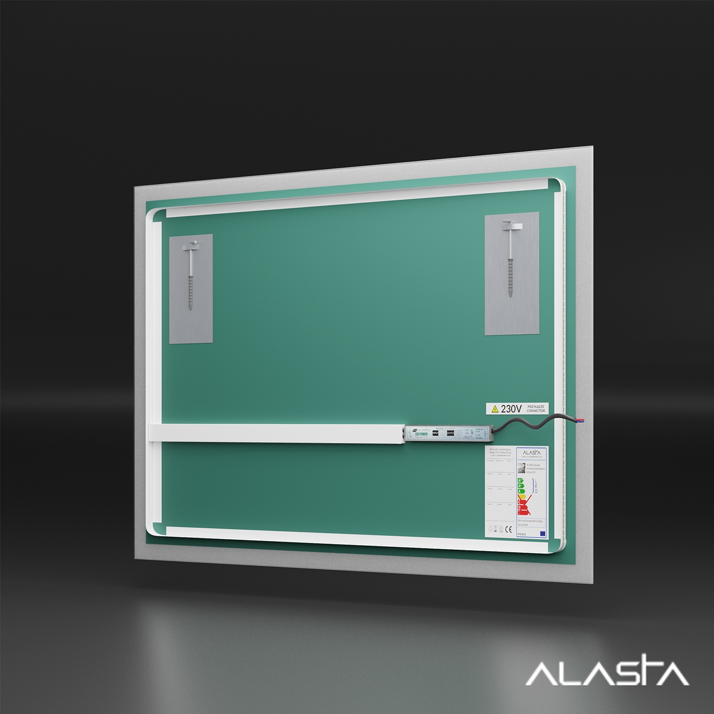 Lustro LEDOWE LED piaskowane 110x80 - BOSTON - Kod producenta Boston