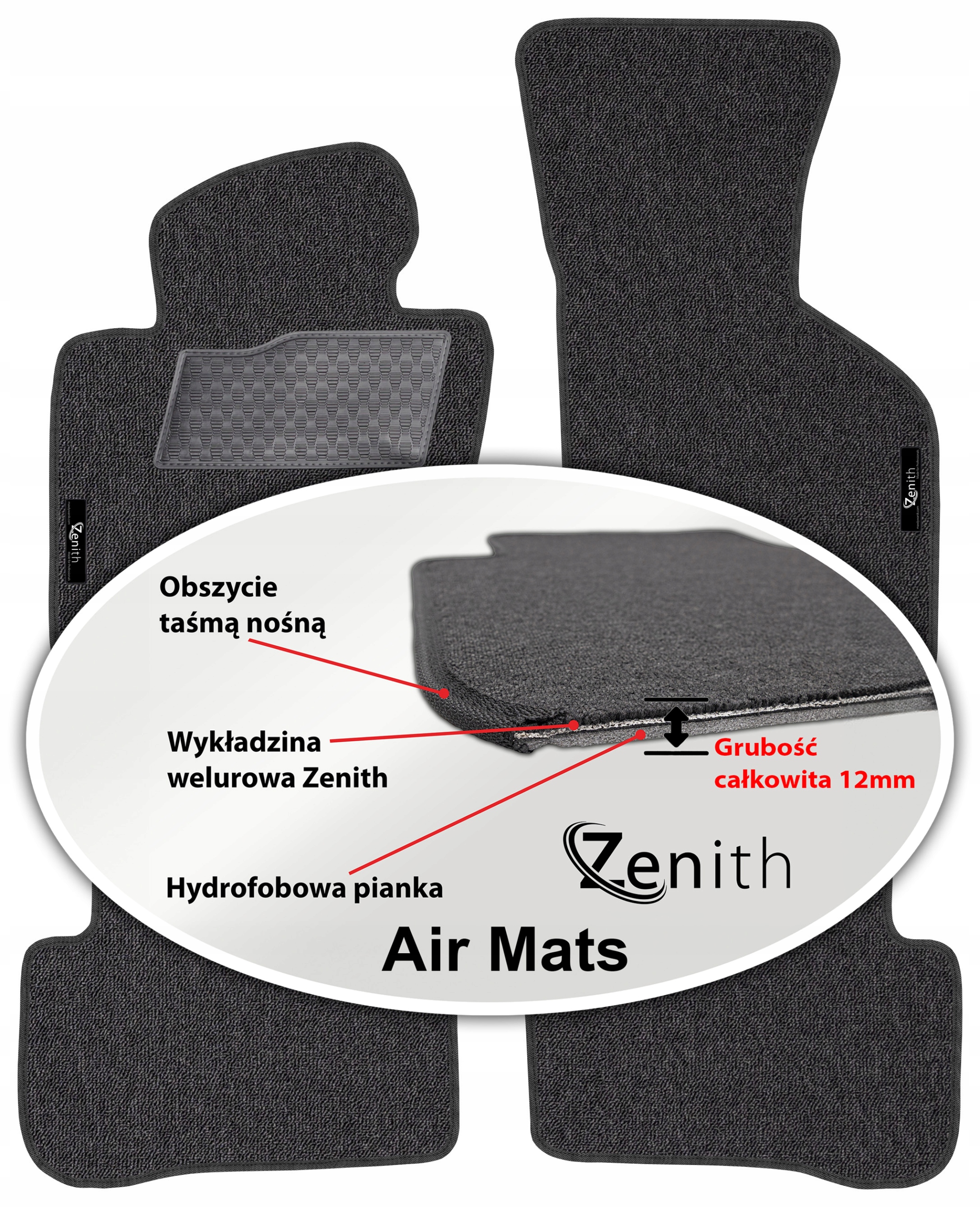Vw Passat B7 2010-2014 Velurové koberce do auta Zenith Air Mats