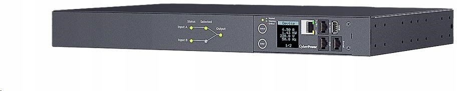 CyberPower Rack Pdu, Switched, 1U, vstup 2x Iec C20, výstup 8x Iec C13, 2x