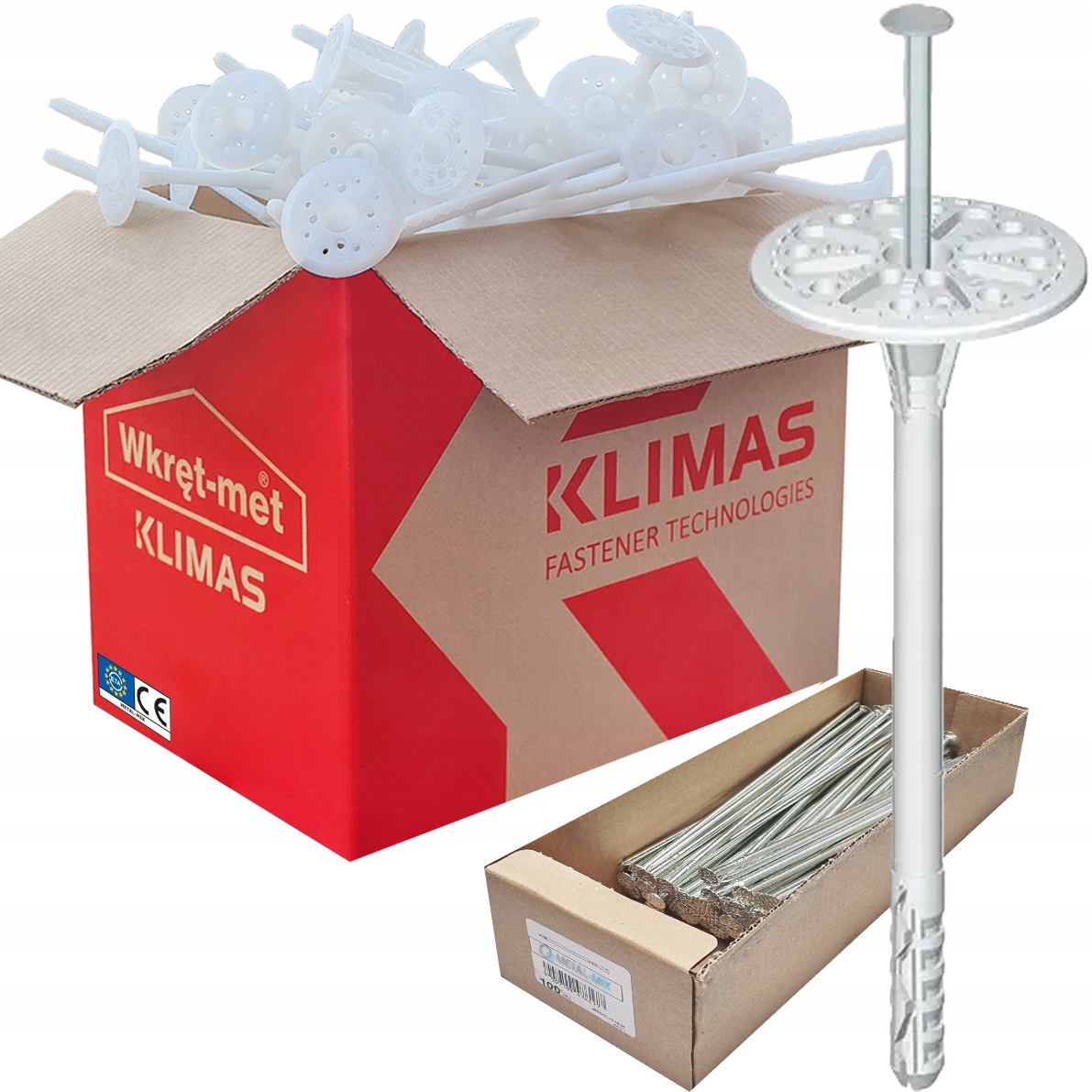 Kołki Do Styropianu Wełny Trzpień Stalowy Lgx 10x220 22cm 100szt.