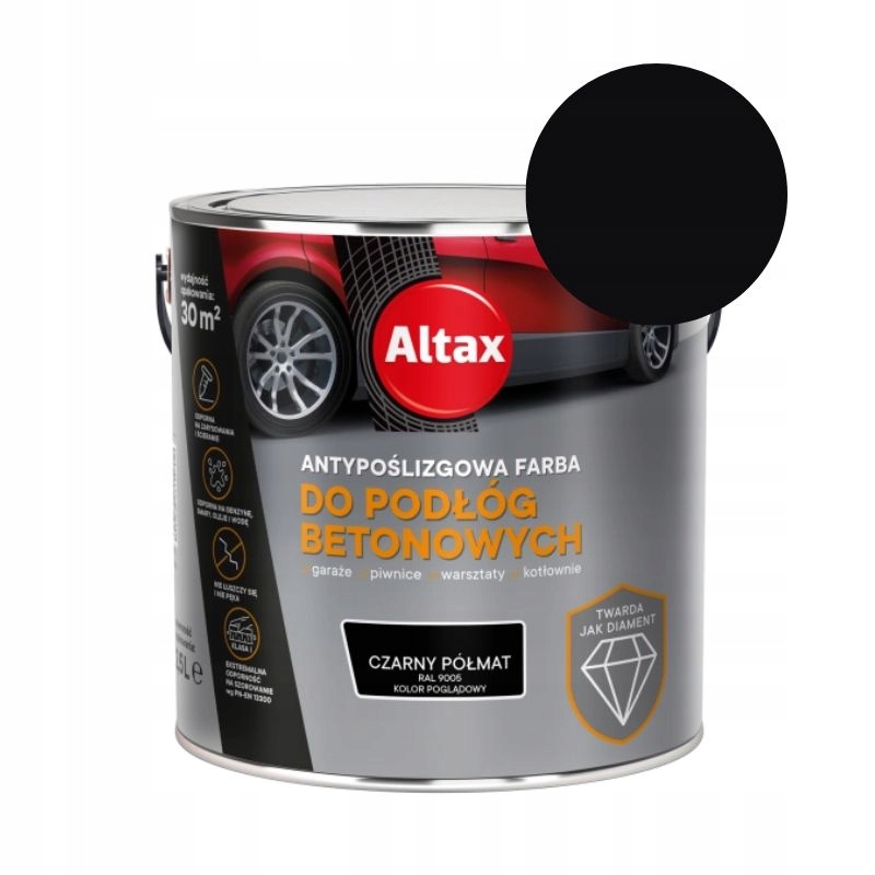 Altax Farba Do Podłóg Betonowych 2.5L Czarny Półmat