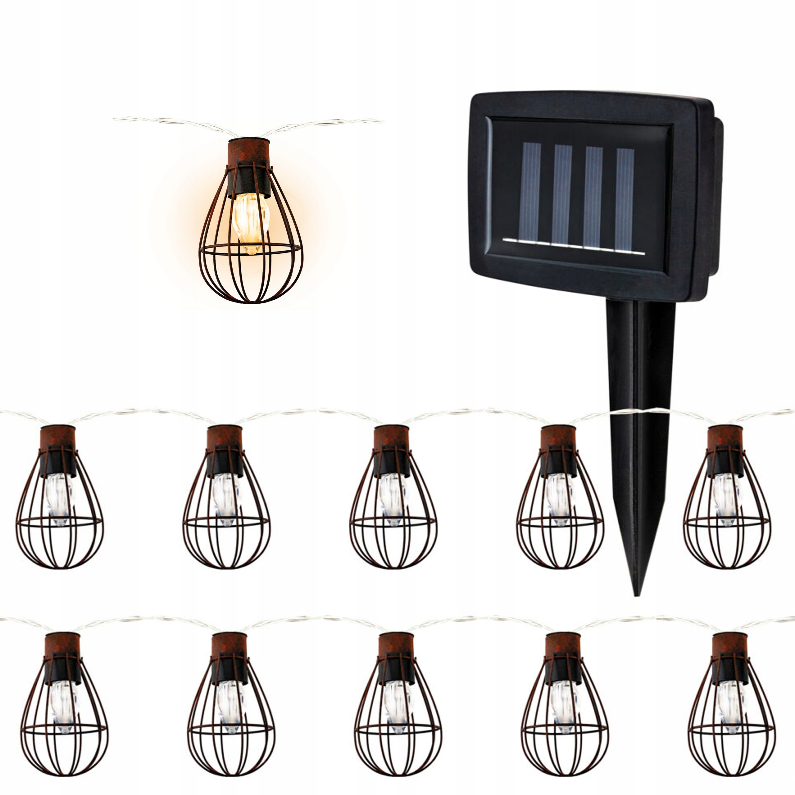 

Girlanda Solarna Ogrodowa 10SZT Żarówki Led