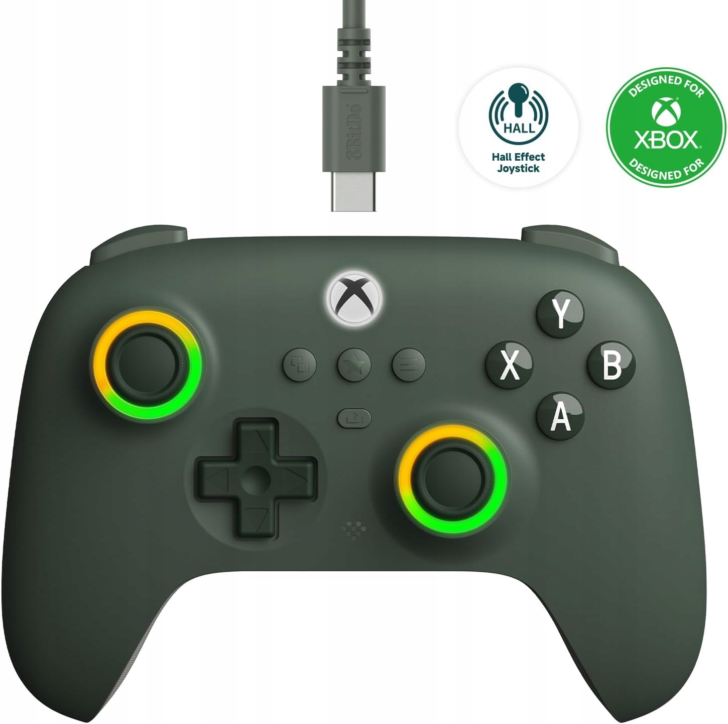 Drátový Ovladač Pro Xbox Series X S One Pc Rgb Hall Effect