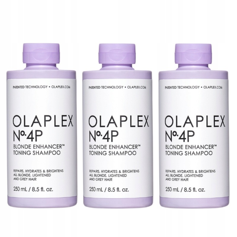 Olaplex No.4P Blonde Enhancer szampon tonujący 3x 250ml włosy blond