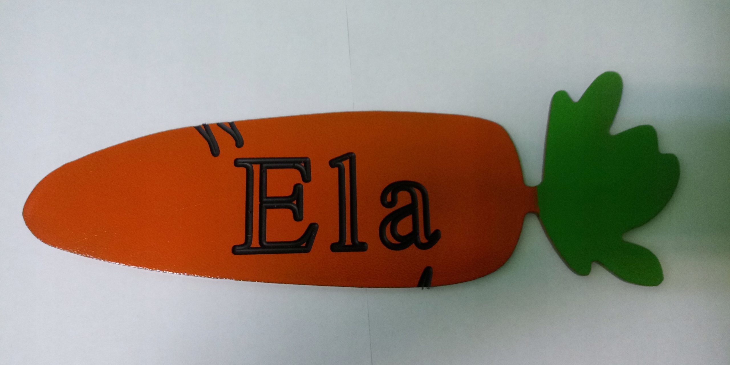 imię tabliczka dla królika marchewka na klatkę