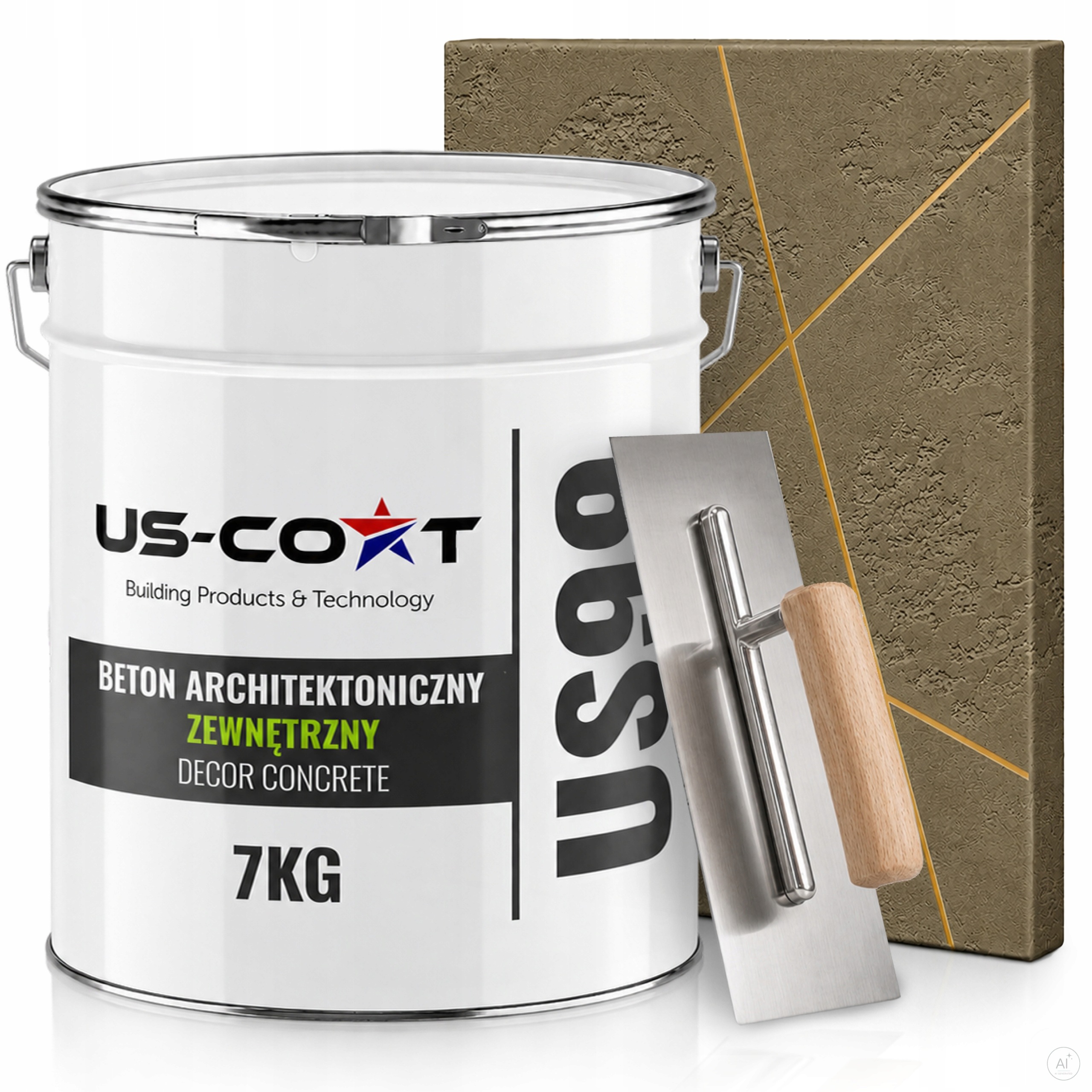 Vnější Architektonický Beton Khaki Cemny F456 5 m2 7 kg Omítka Zeď Paca
