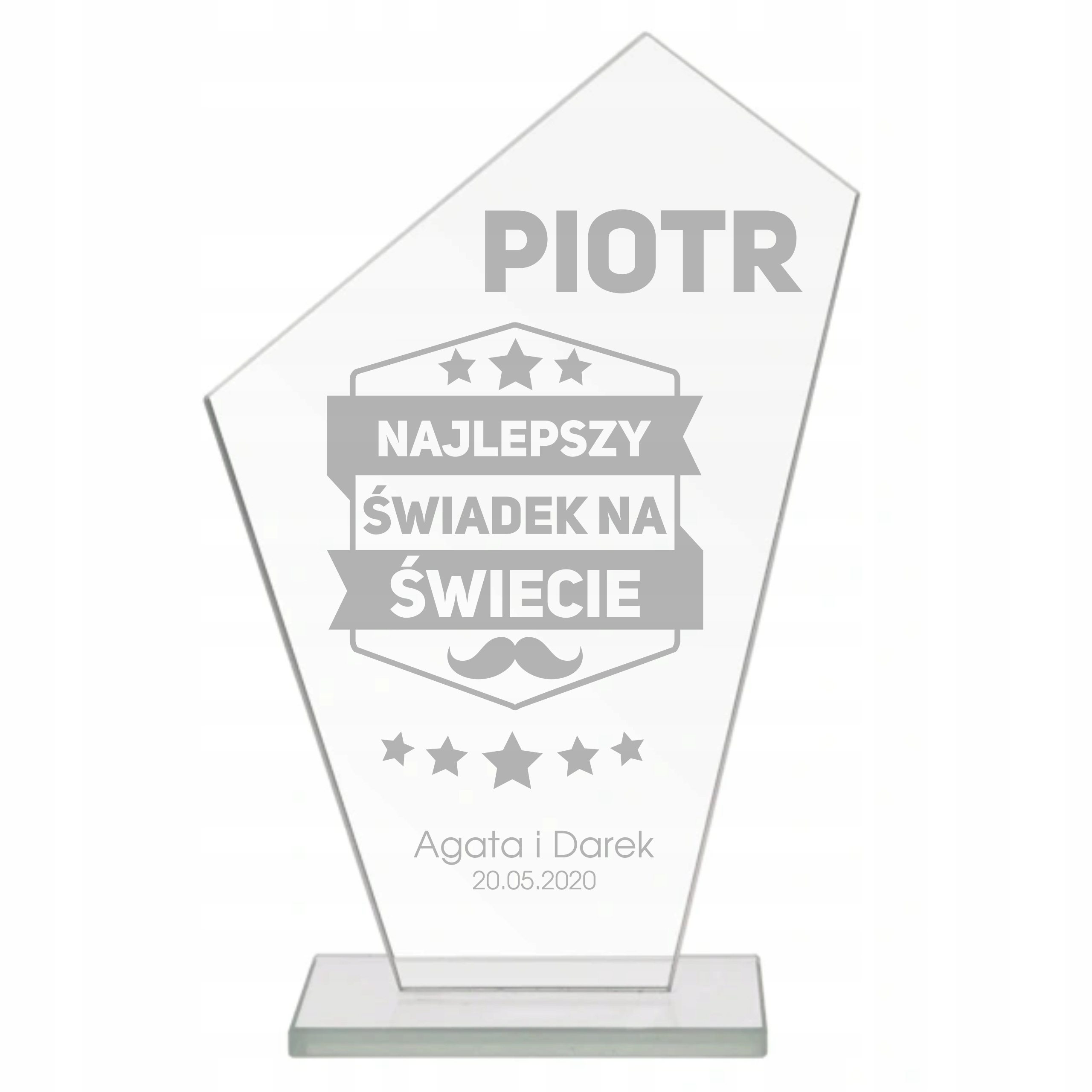 

Podziękowanie dla Świadków- grawer