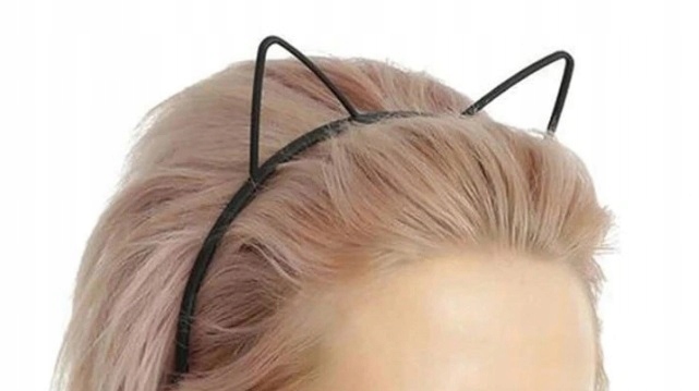 Balet Taniec Opaska do Włosów Kocie Uszy Czarna Marka ASIS