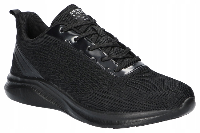 American Club HA69 Lehké Adidasy, Prodyšné Pánské Sportovní Boty Černé 45