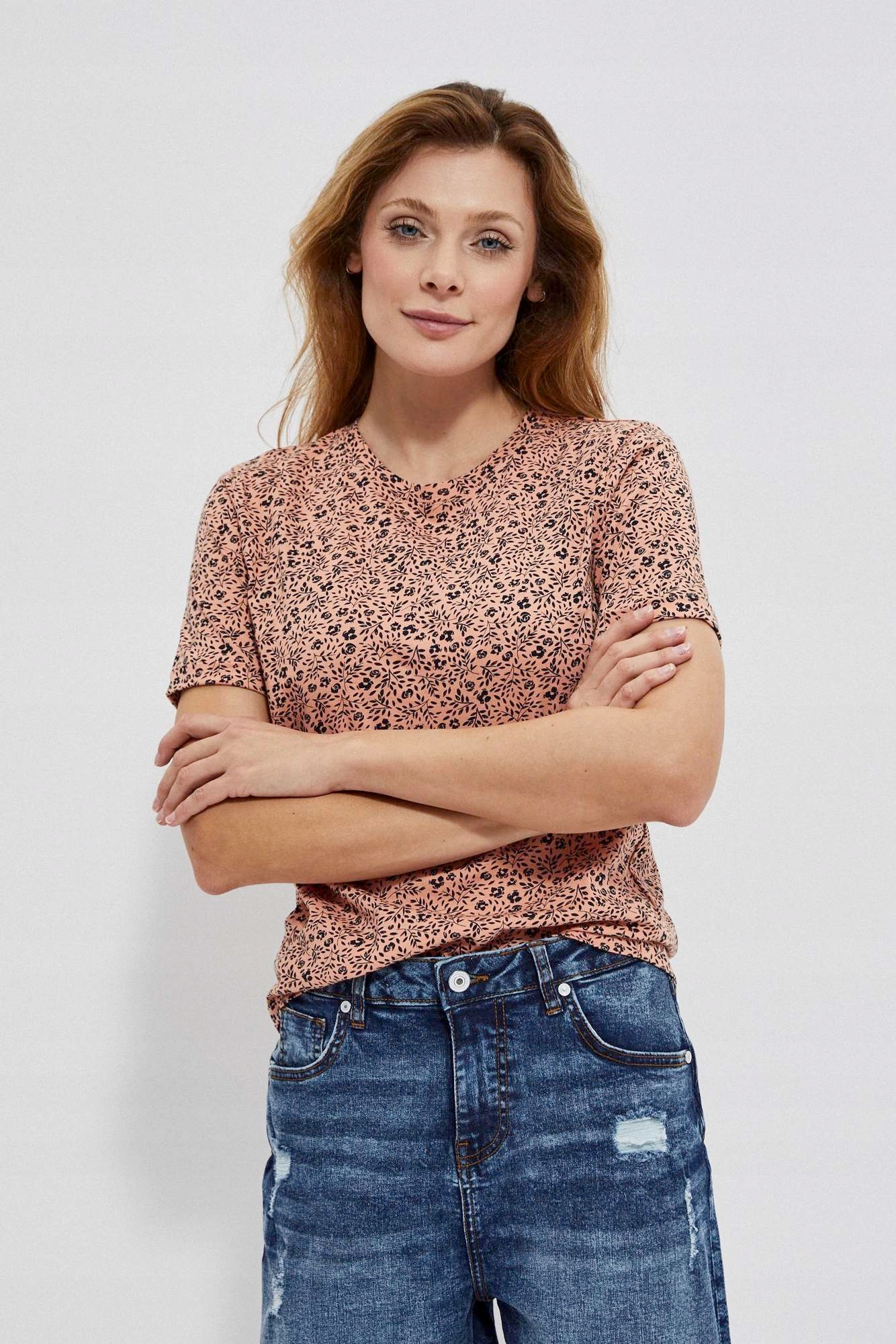 

Bawełniany t-shirt z nadrukiem M od Moodo