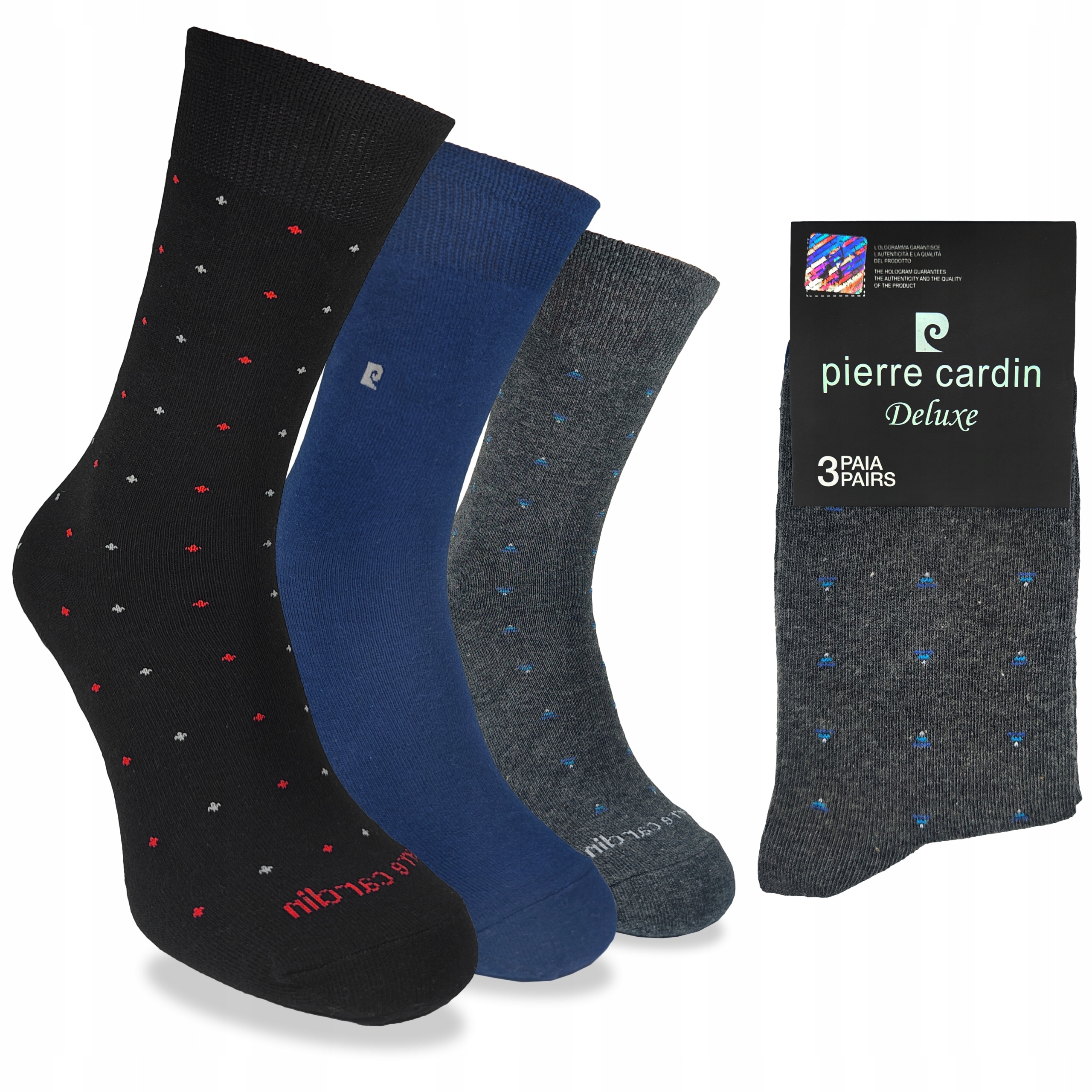 Pierre Cardin pánské ponožky Oblekové dlouhé 3-BALENÍ 43-46