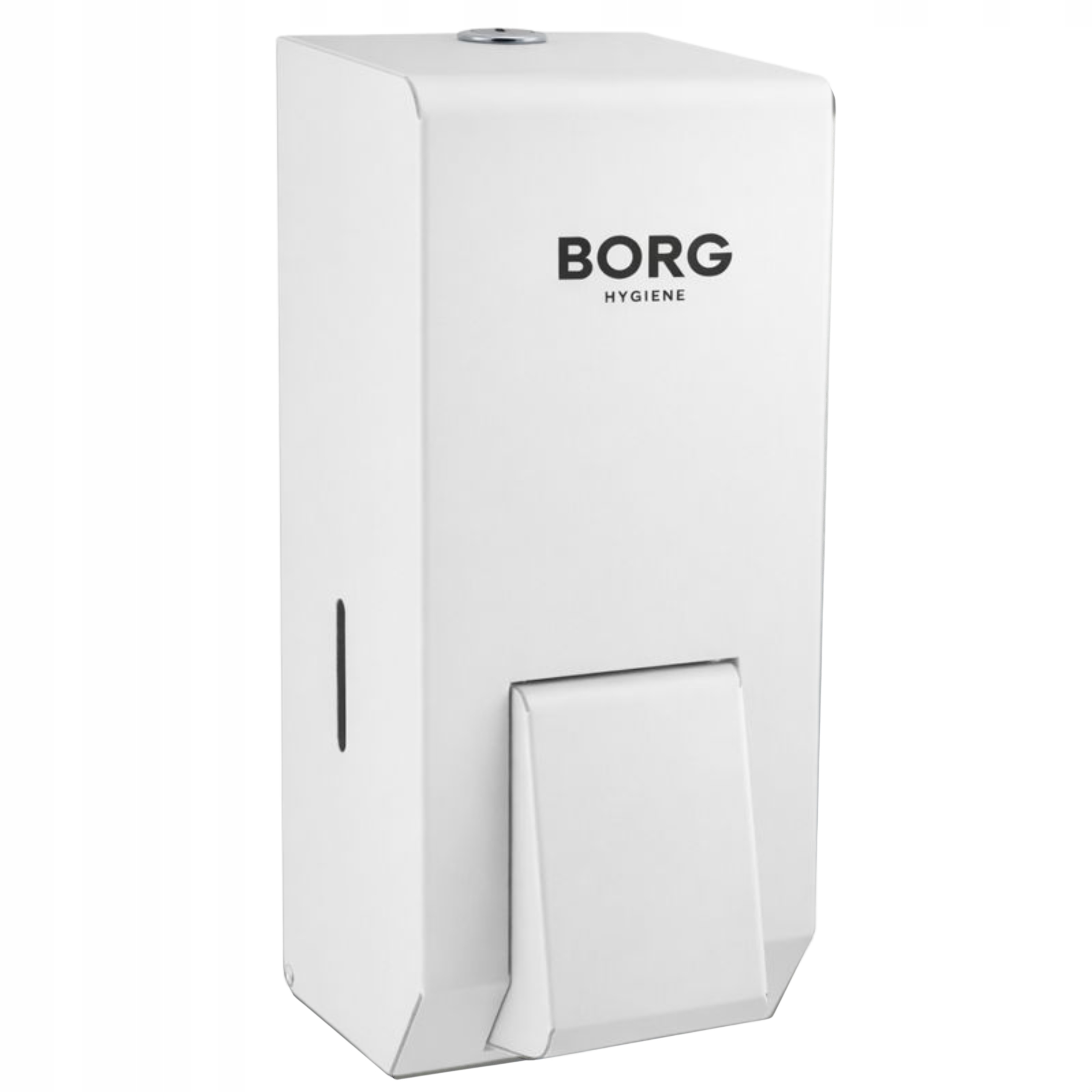Oceľový dávkovač na tekuté mydlo Borg Premium 900 ml Biely Hrubý Plech