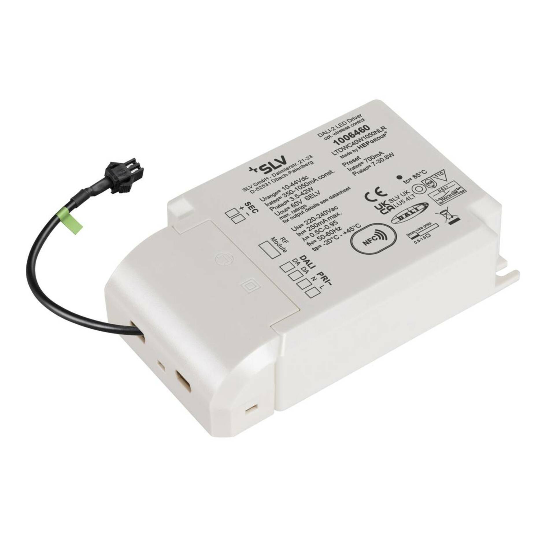 Led driver Slv 42 W 700 mA Dali Rf bílý IP20