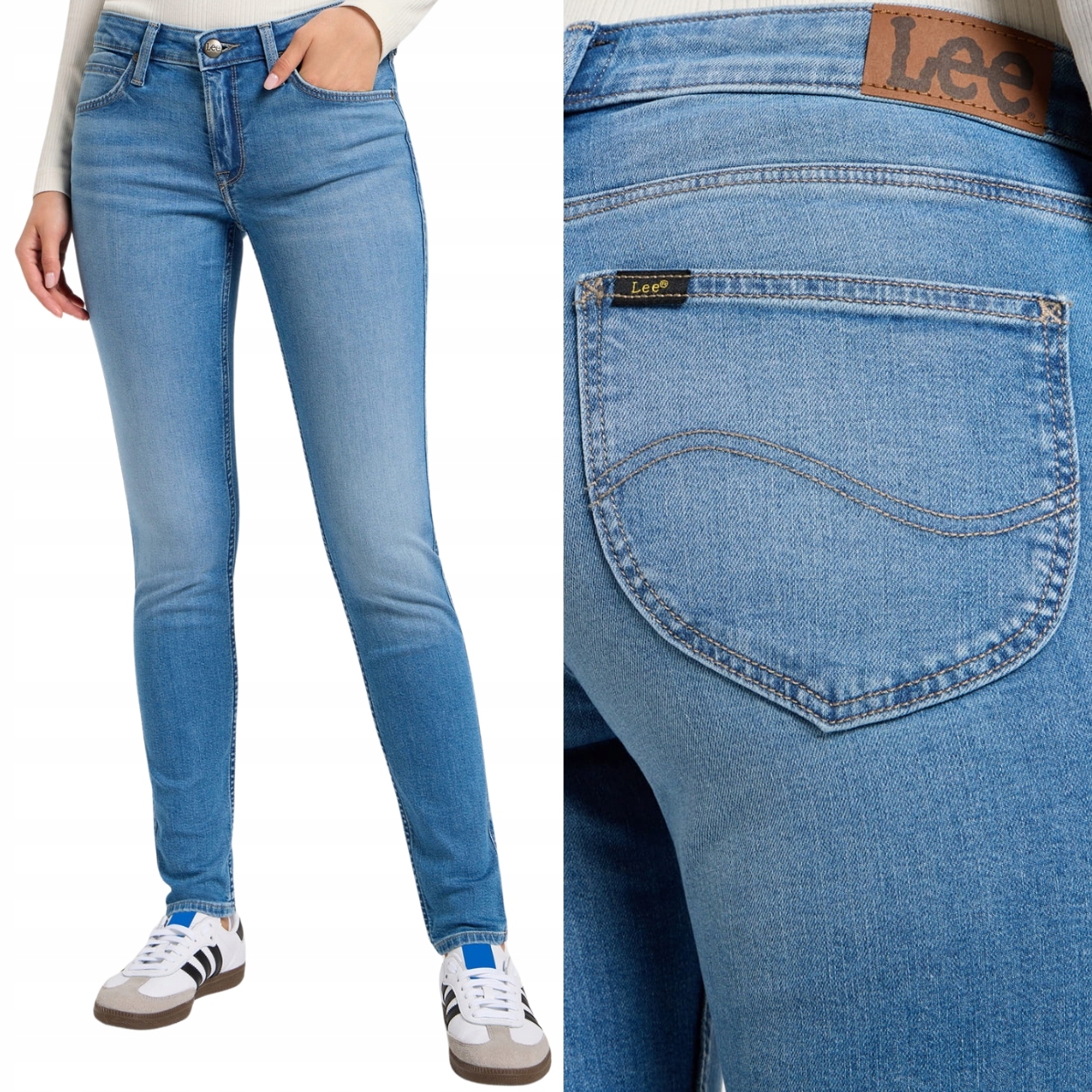 Lee Scarlett Rays Of Light Džíny dámské džínové kalhoty úzké nohavice W33 L31