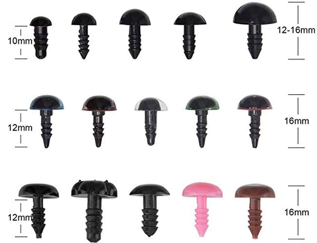 OCZY DO MASKOTEK BEZPIECZNE OCZKA NOSKI NOSY KOLOROWE NA SZYDEŁKU 560szt Typ inne