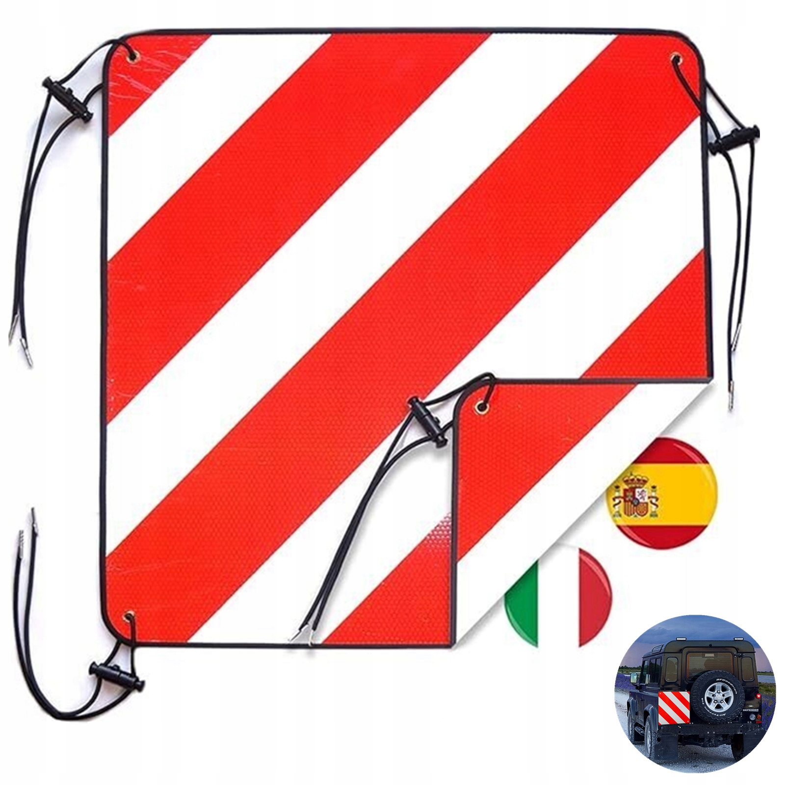 50x50 cm Výstražná tabule na nosič zavazadel Itálie Španělsko obytný vůz