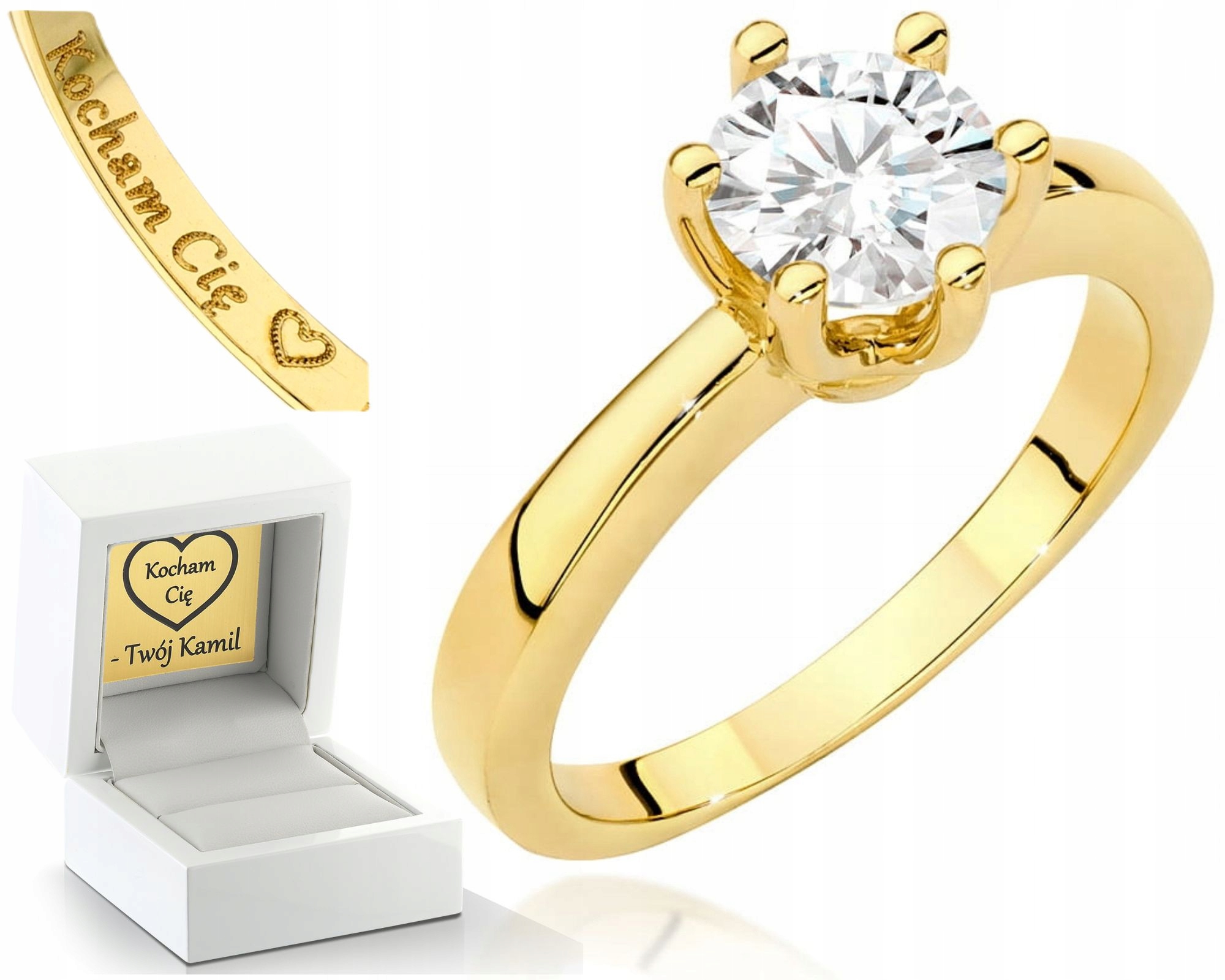 Zlatý Prstýnek S Briliantem 585 Gravírování Bonus