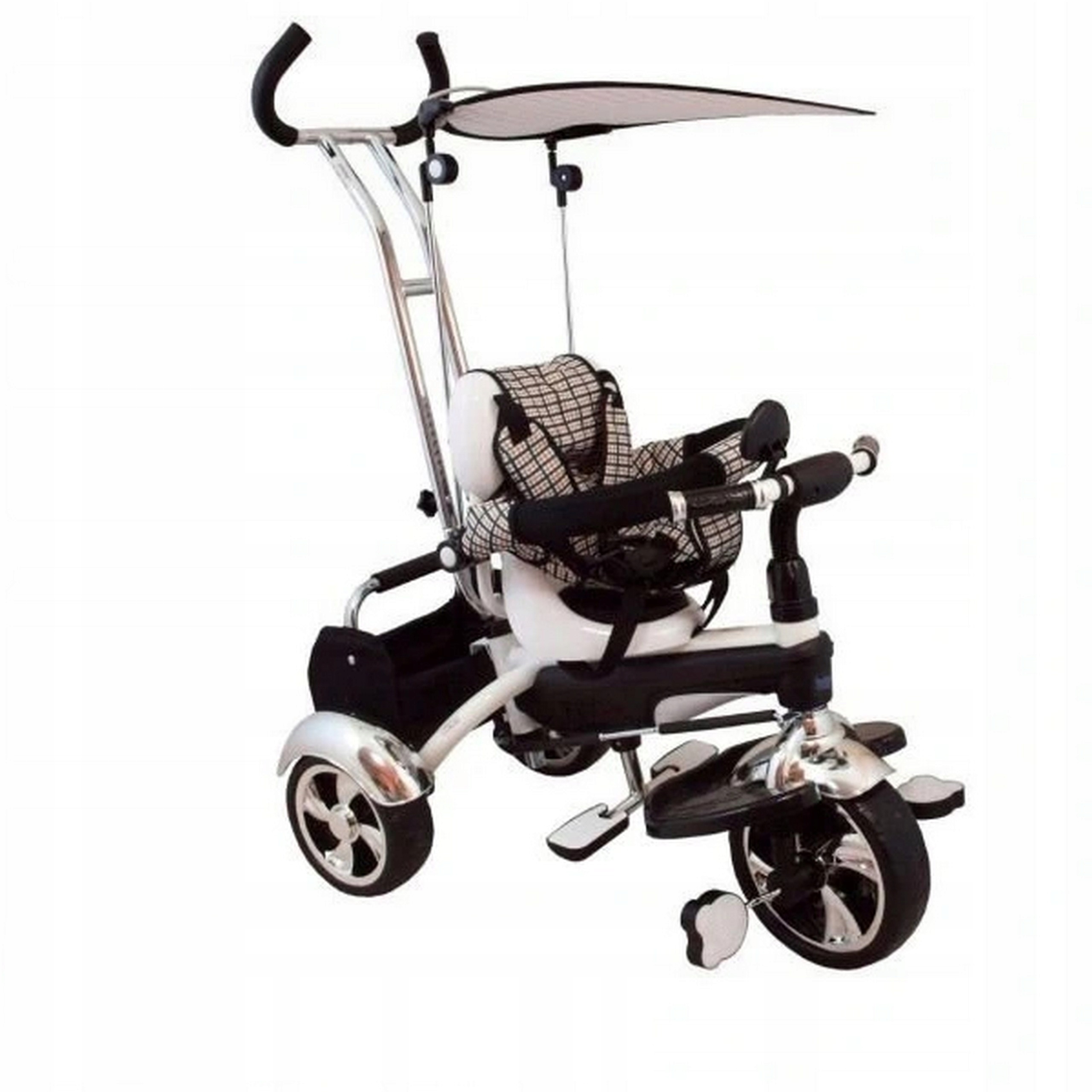 Baby MIX Rowerek Trójkołowy 3W1 Solidny biały