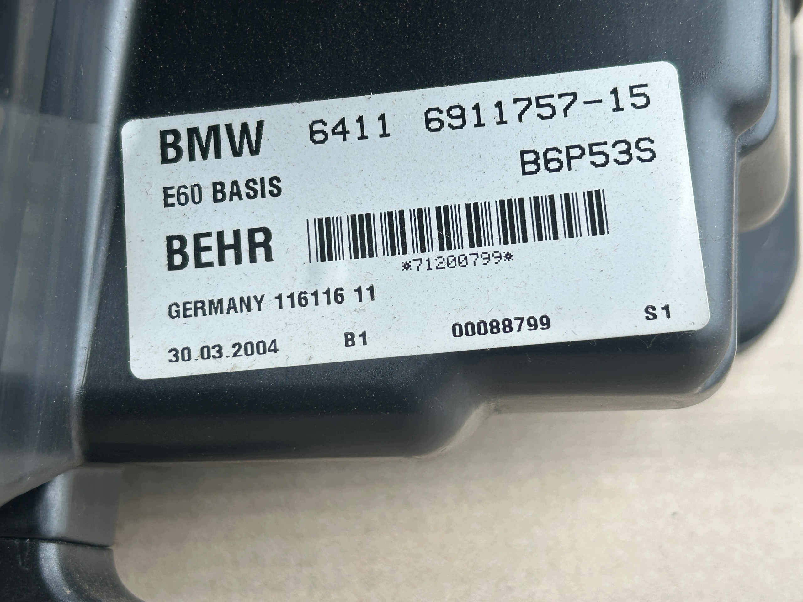 BMW E60 heater EUROPA 6911757