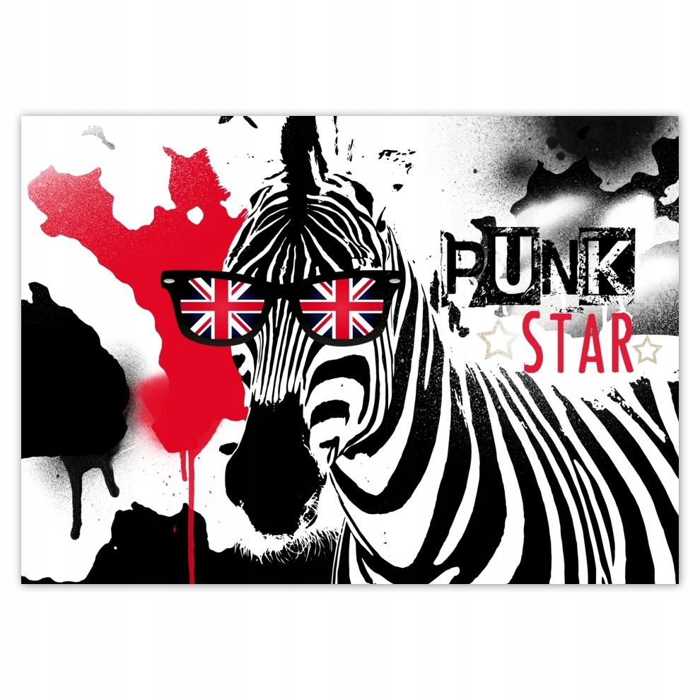 

Naklejki 70x50 Zebra Punk Star Okulary