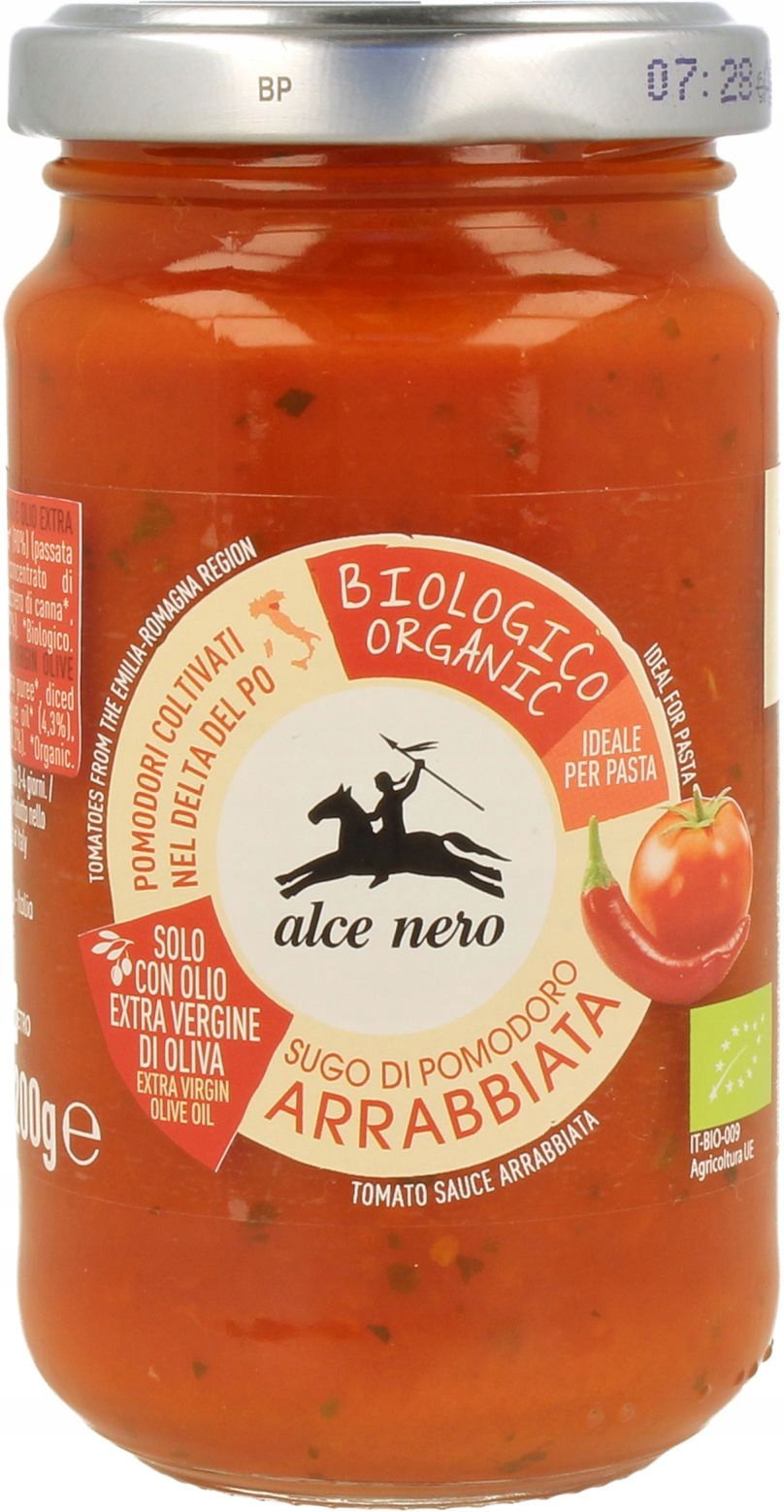 3x Alce Nero Omáčka rajčatová arrabiata Bio 350 g