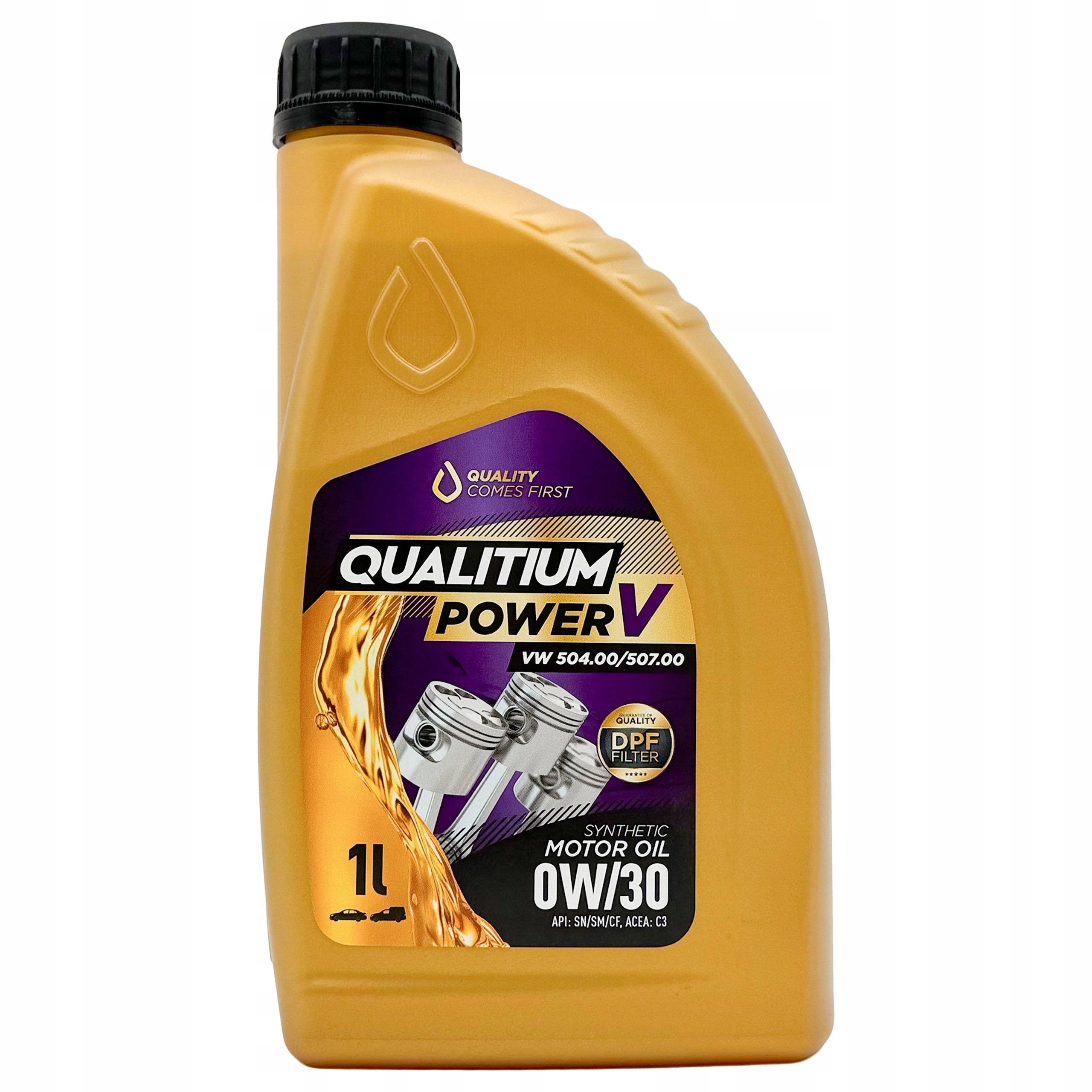Olej Qualitium 0w30 1L Power V Sn Sm Cf C3 Dexos 2 Vw 504 507 502 505