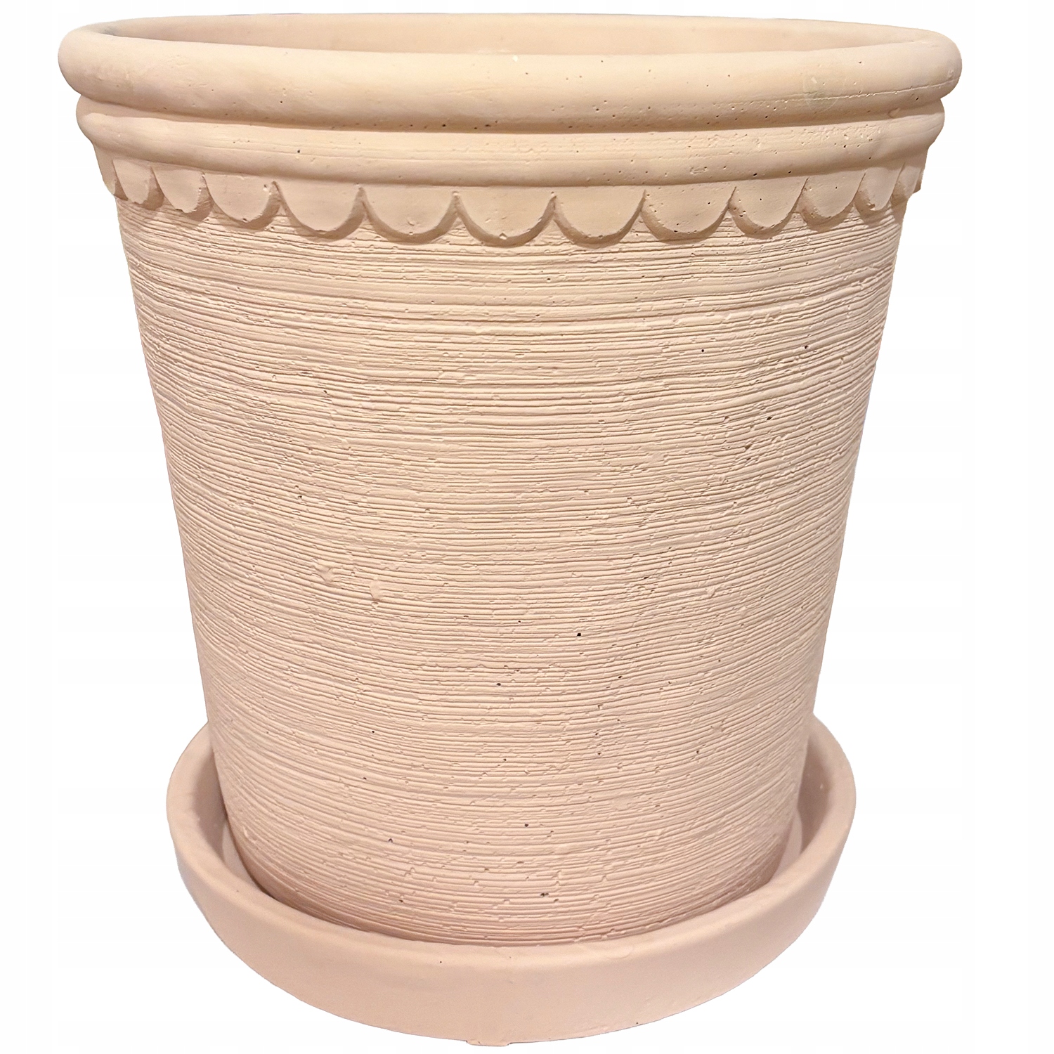 Obal Na Květináč 23 cm Betonový Růžový Velký Na Balkon Terasa Do Obývacího Pokoje