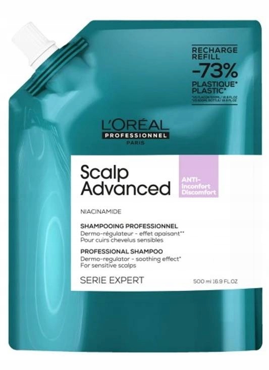 L'Oréal Scalp Advanced Anti-Discomfort Refill Šampon 500 ml