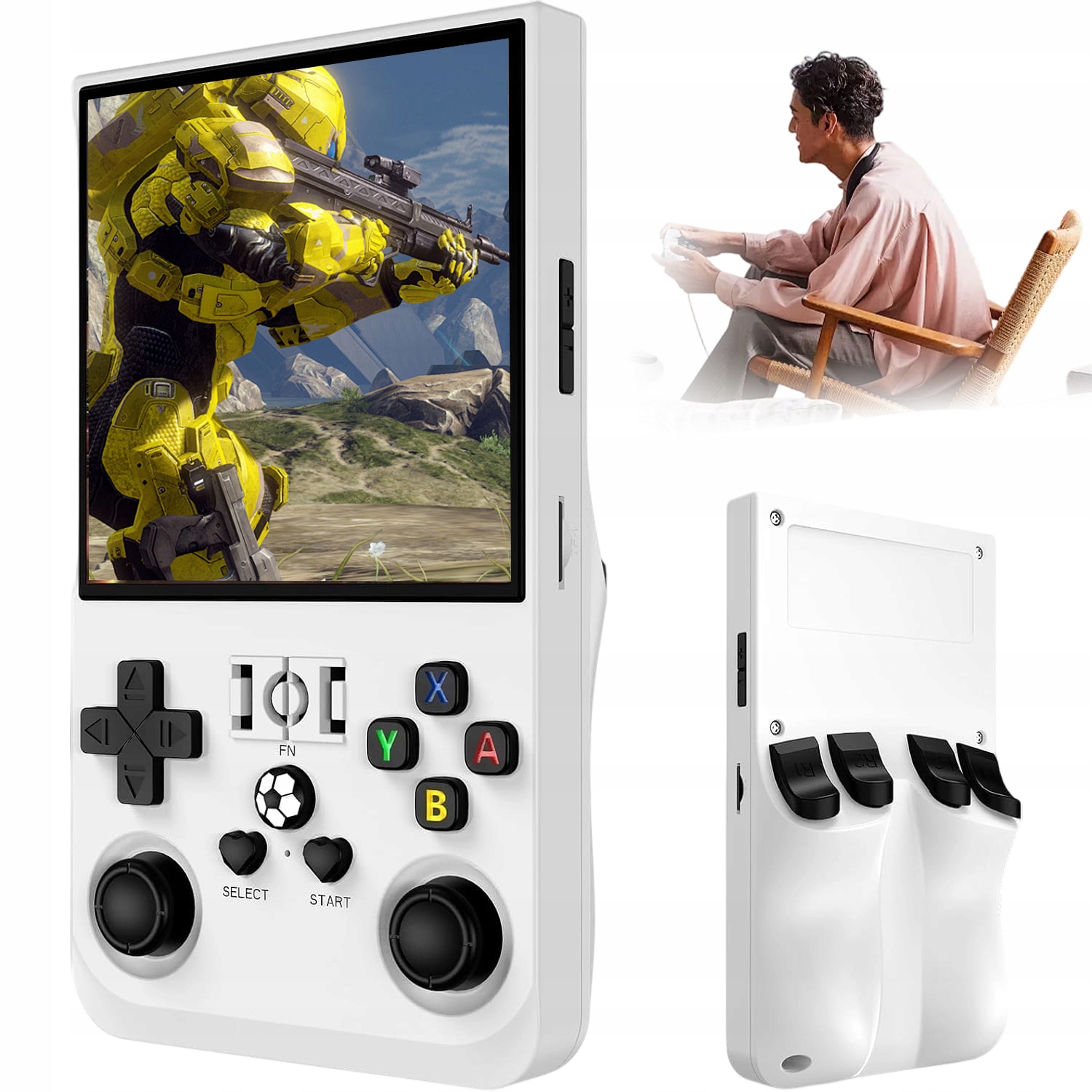 Przenośna Konsola Gamingowa 64GB Wbudowane Głośniki Ekran Ips Z Joystickiem