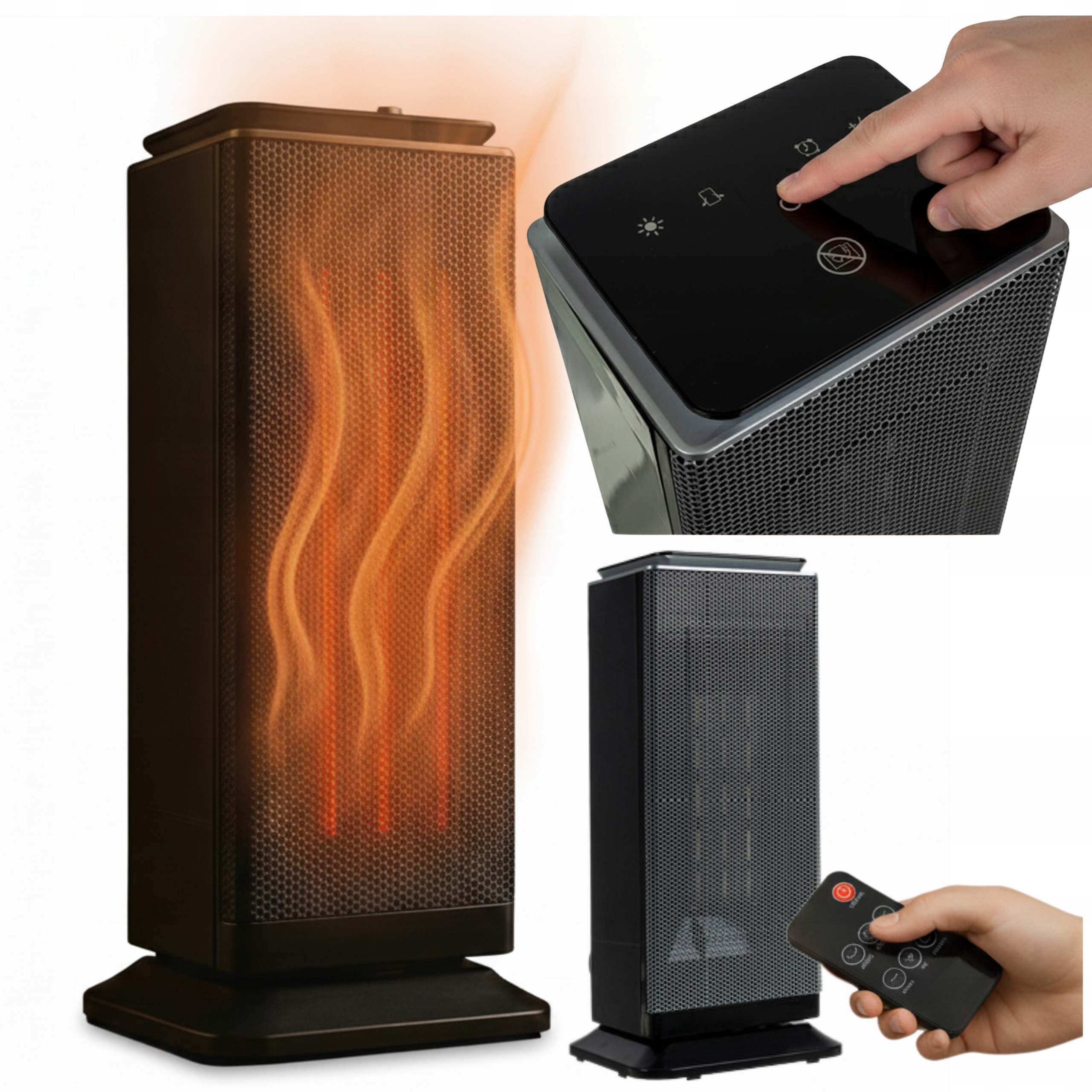 Farelka Elektrický termoventilátor Pokojový dálkové ovládání 2000 W