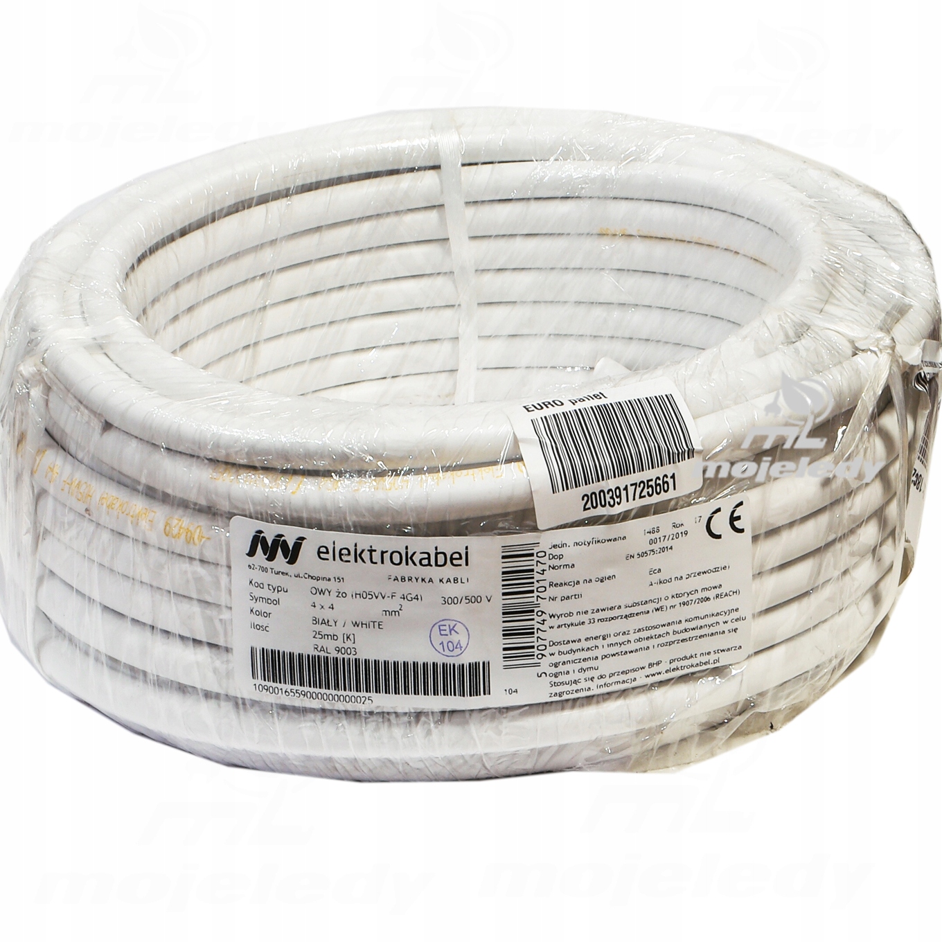 Kábel Owy 4x4 mm Linka Cu okrúhla 25 m