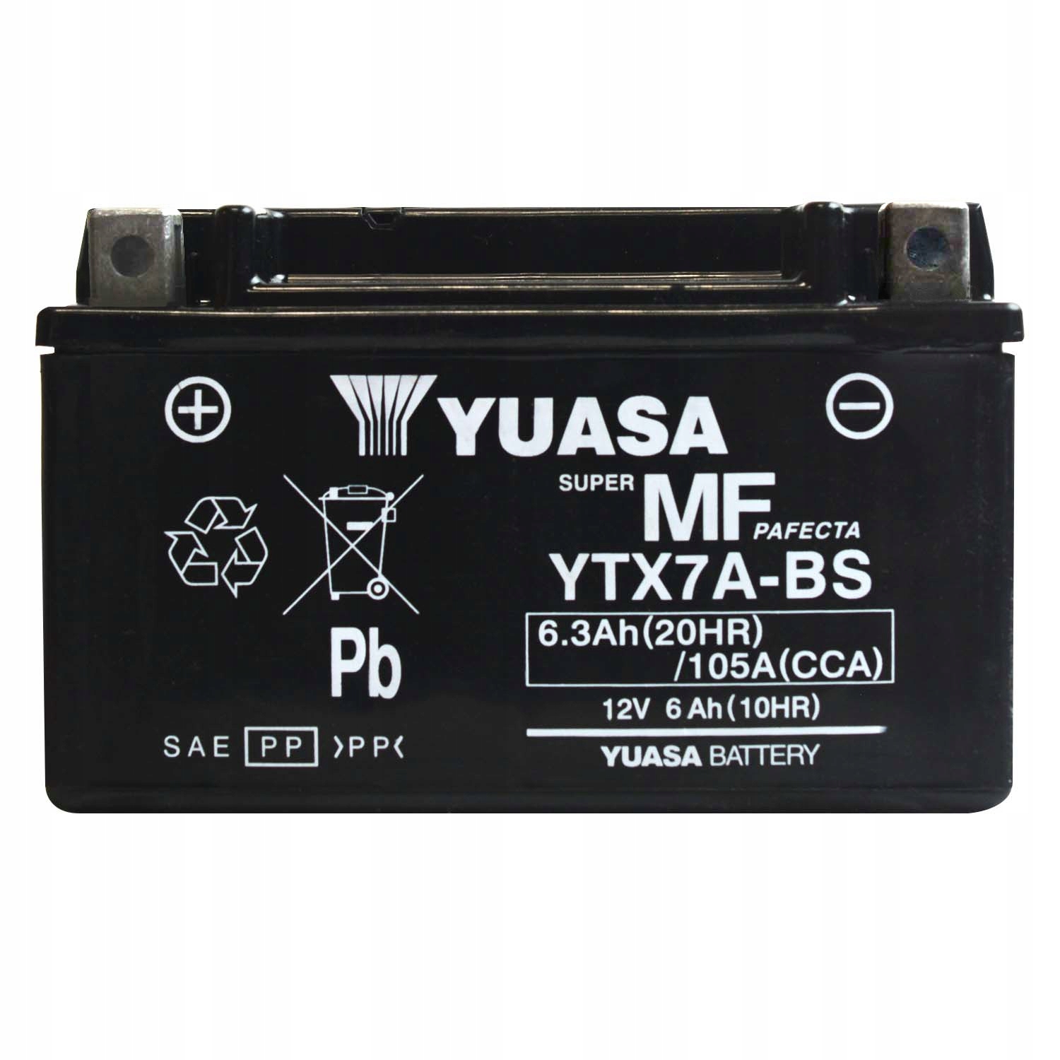 Yuasa YTX7A-BS 12V 6Ah 105A L+ Uruchomiony!!!