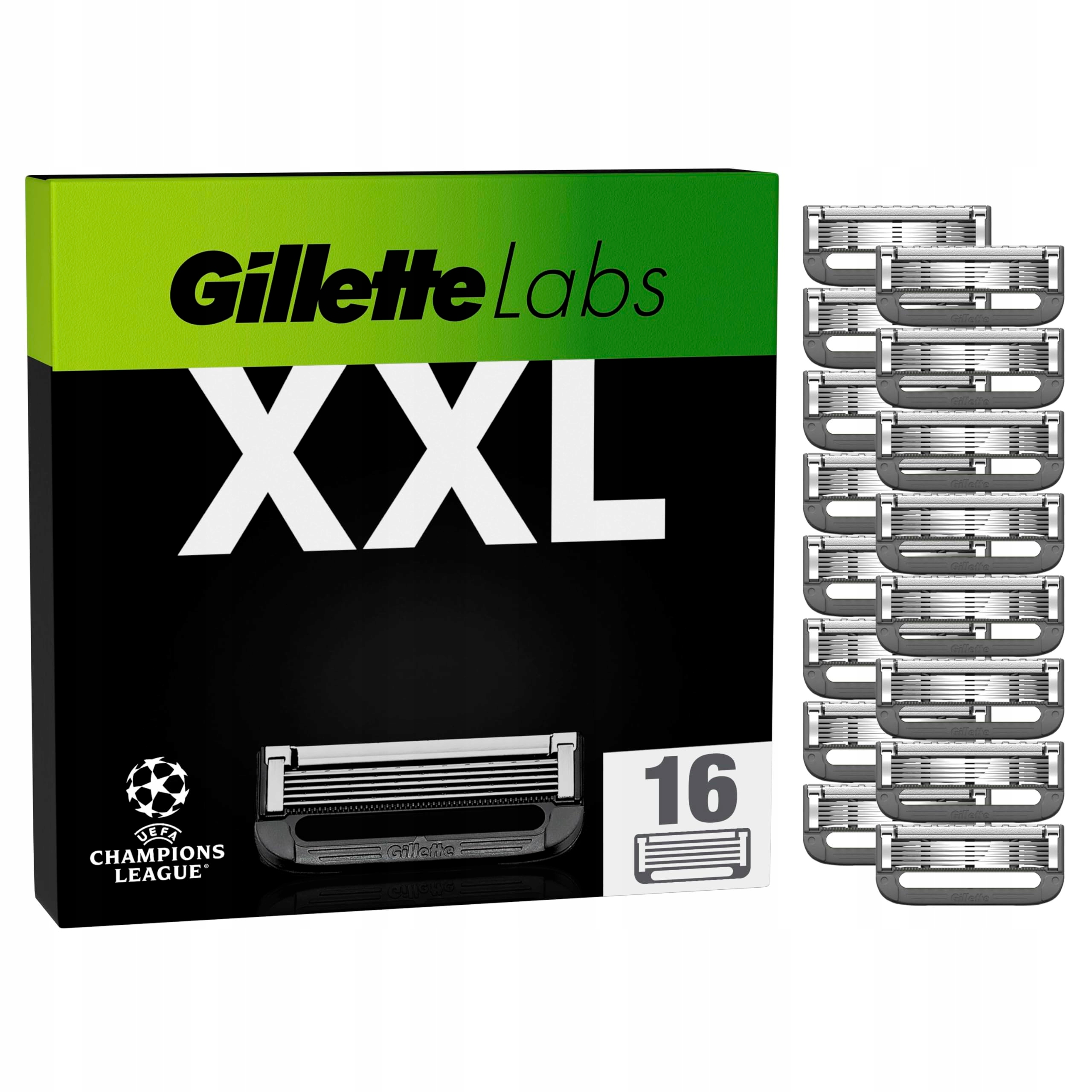 Gillette Břity Labs 16 náhradních čepelí pro muže, kompatibilní se strojky