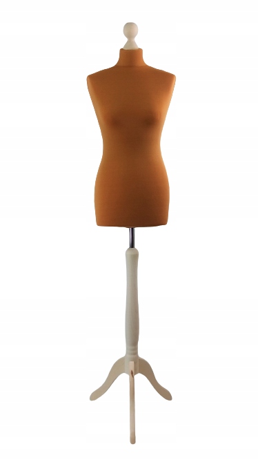 Krejčovská figurína 36 S/m karamelová Stojan na dřevo eko premium