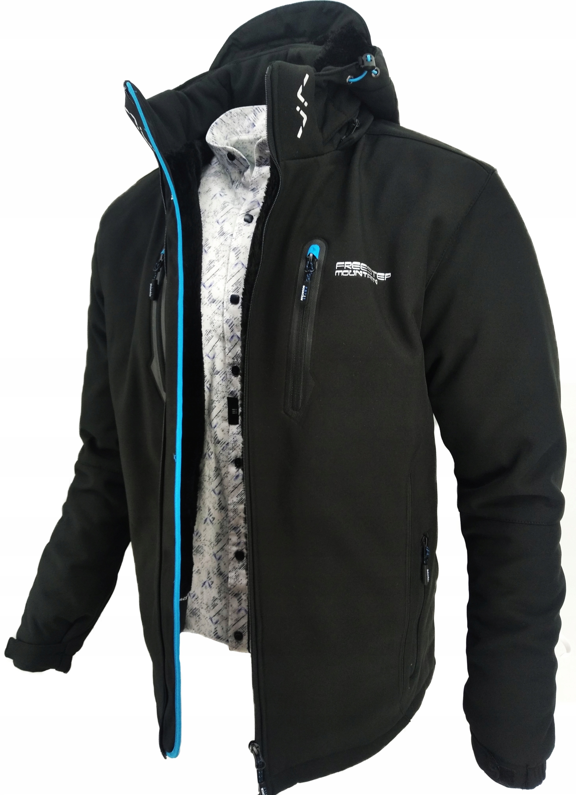 

Kurtka Męska Zimowa Softshell Czarna Wx 118 3XL