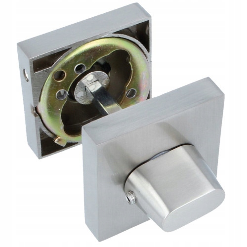 Wc zámek se čtvercovým štítkem 51 mm Chrom sat.