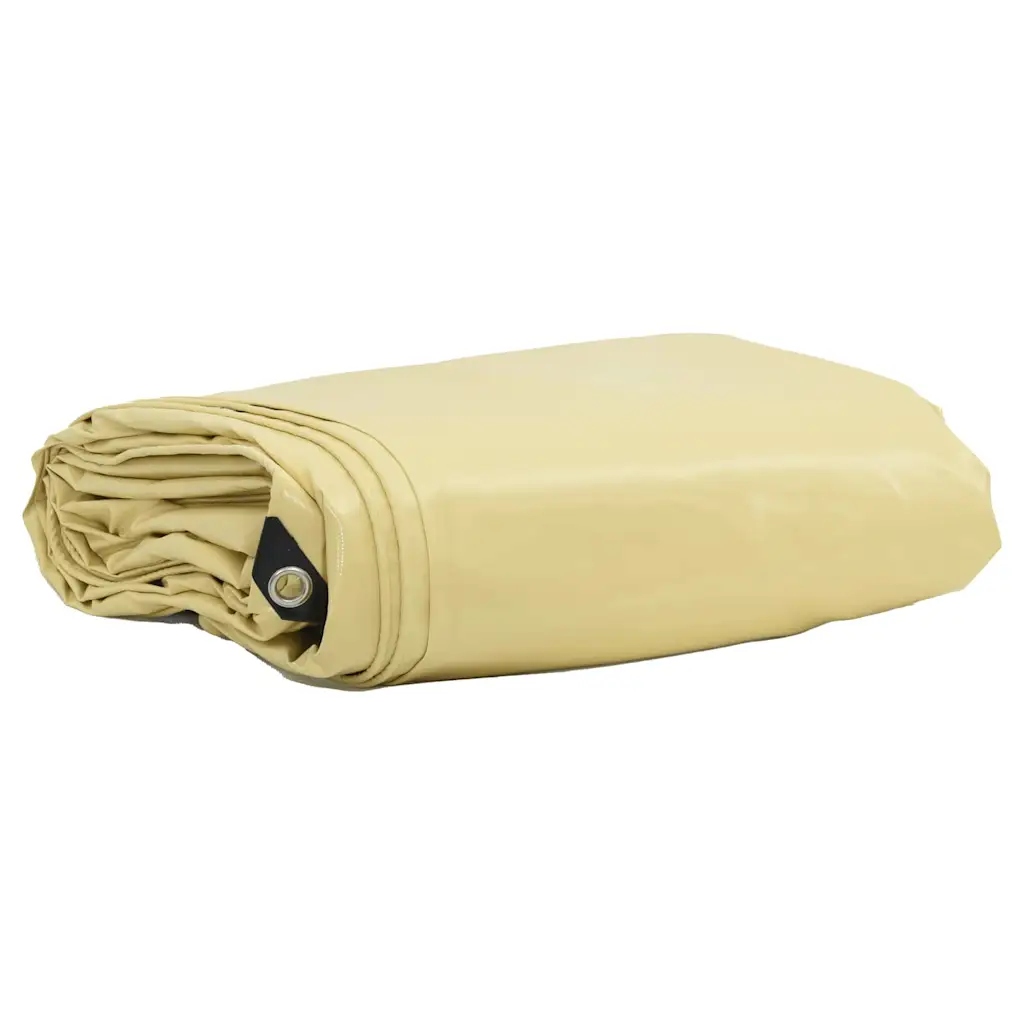 vidaXL Plachta 650g m² Béžová 3 x 6 m Plátno s Pvc povrchovou úpravou