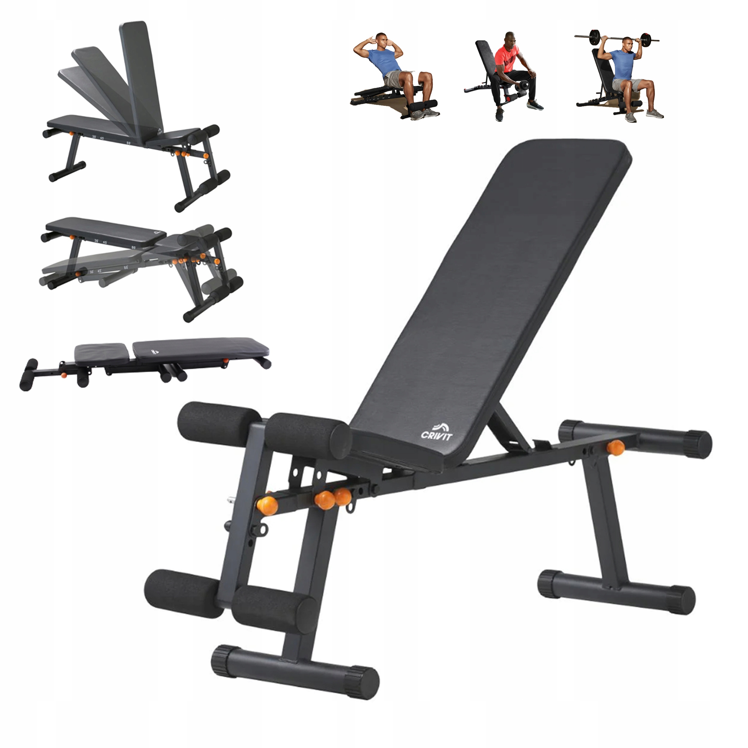 Ławka skośna ławeczka treningowa regulowana składana skos ujemny Mocna 220k