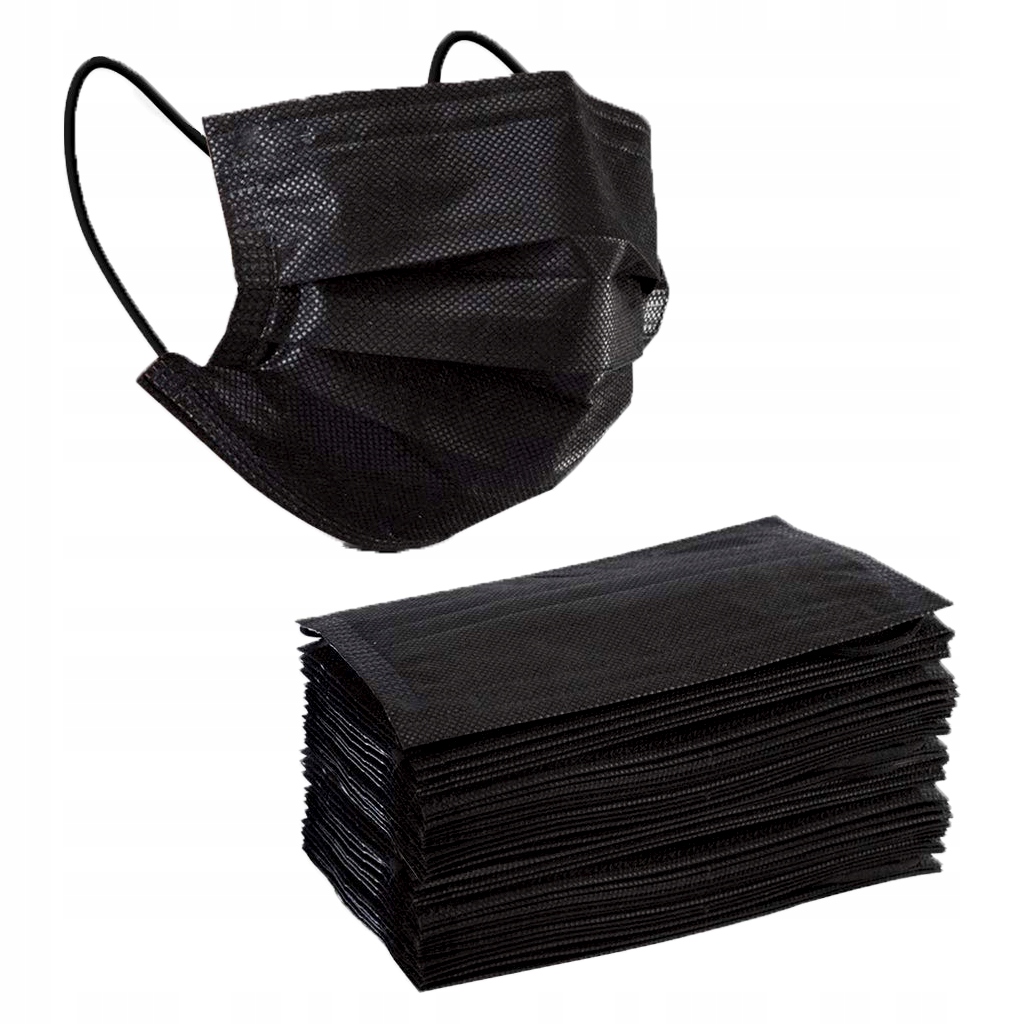 Maseczki chirurgiczne czarne typ IIR 50 szt.