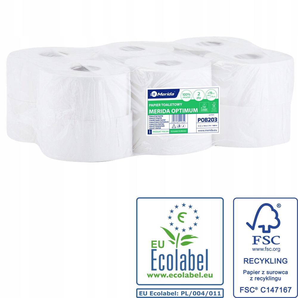 Papier toaletowy MERIDA OPTIMUM ECOLABEL